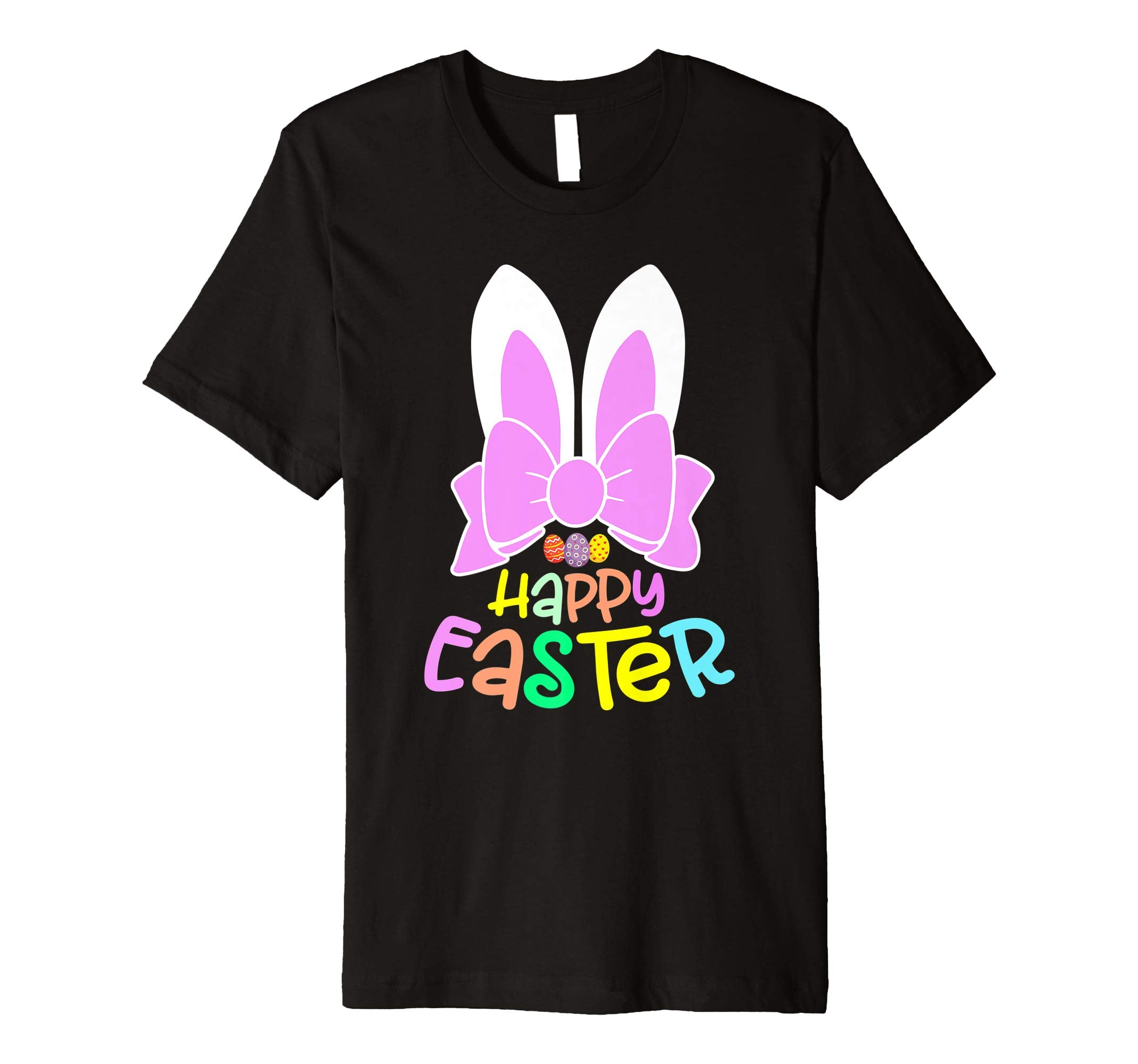 Bunny Ears Eggs Happy Easter Kids Boys Girls T Shirt Gift