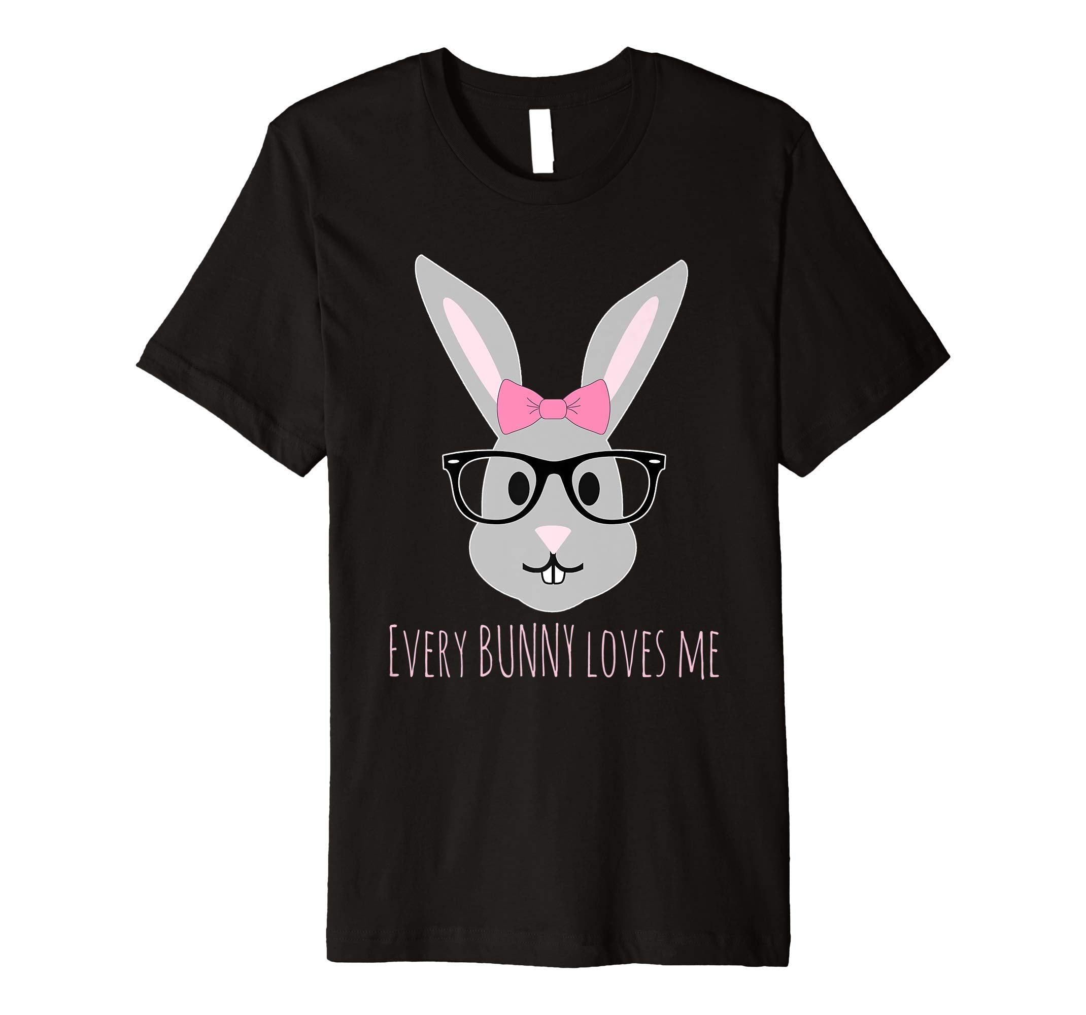 Happy Easter T-Shirt Cute Girl Bunny with Glasses TShirt