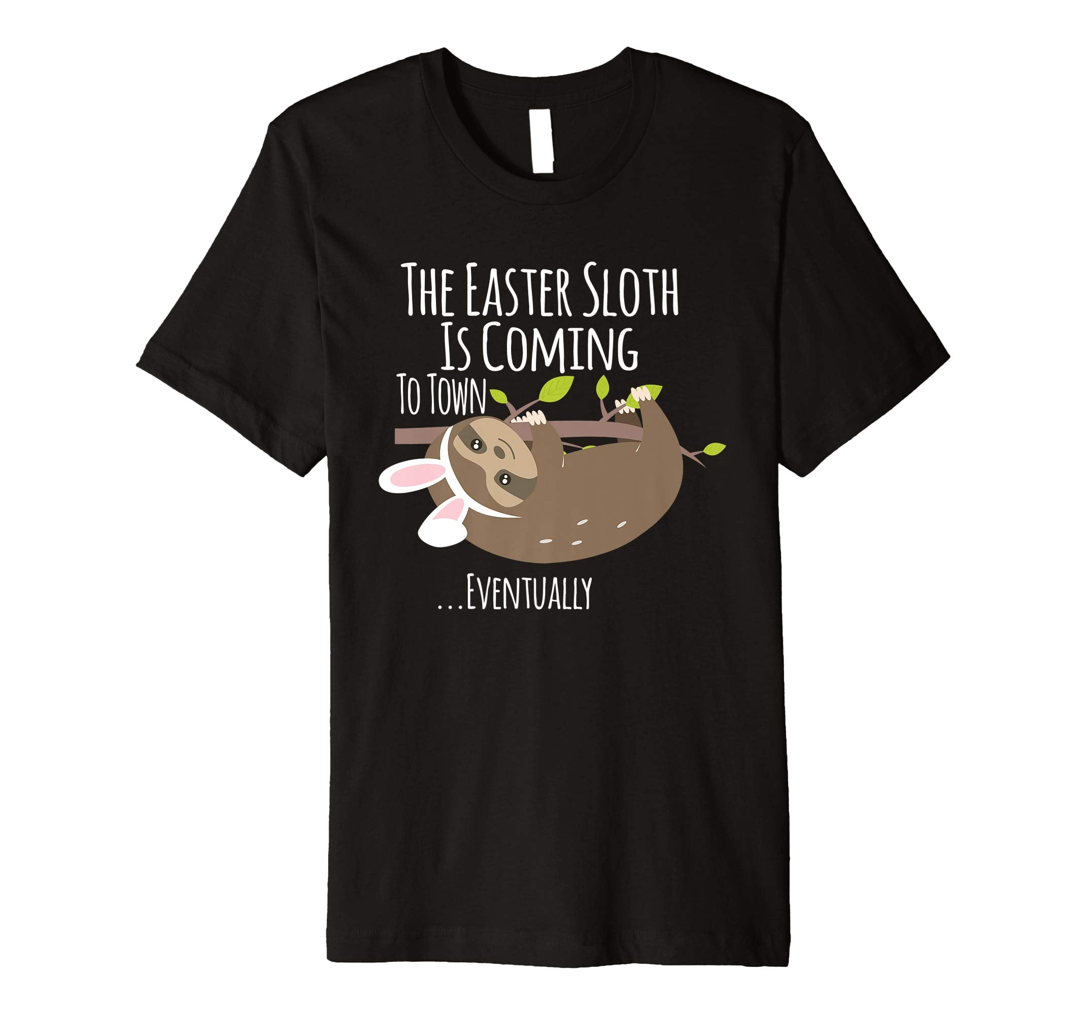 The Easter Sloth With Bunny Ears Funny T Shirt Easter Bunny