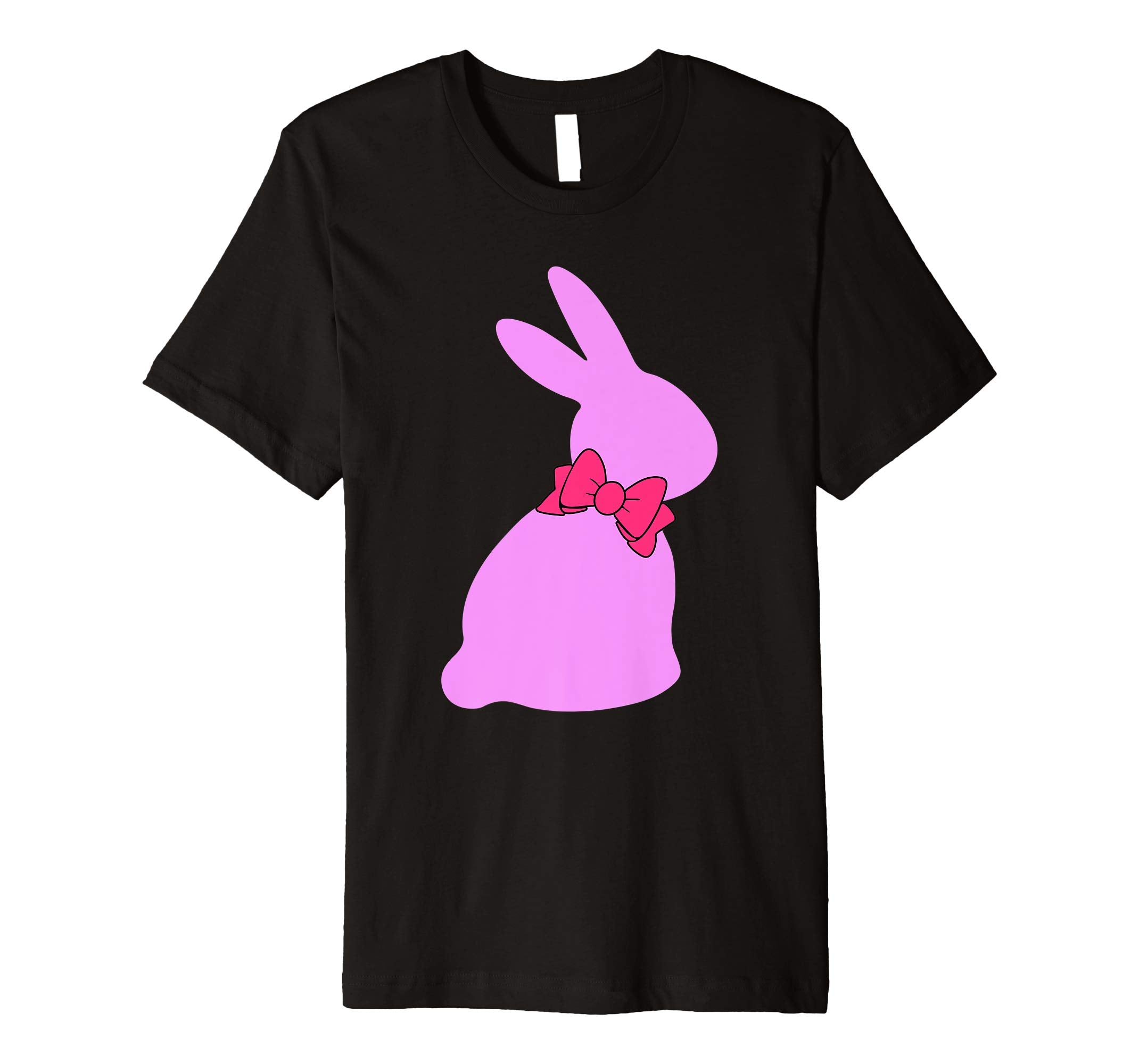 Happy Easter Bunny Silhouette Bow Boys Girls Kids T Shirt