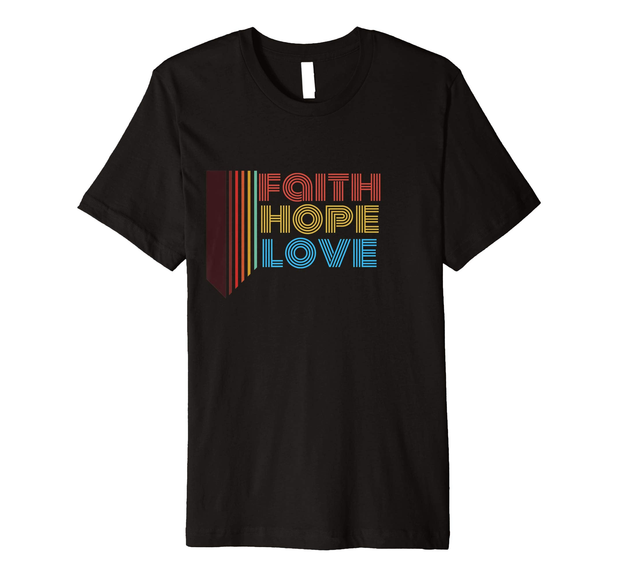 Faith Hope Love Shirt Men Women Youth Easter Vintage Retro