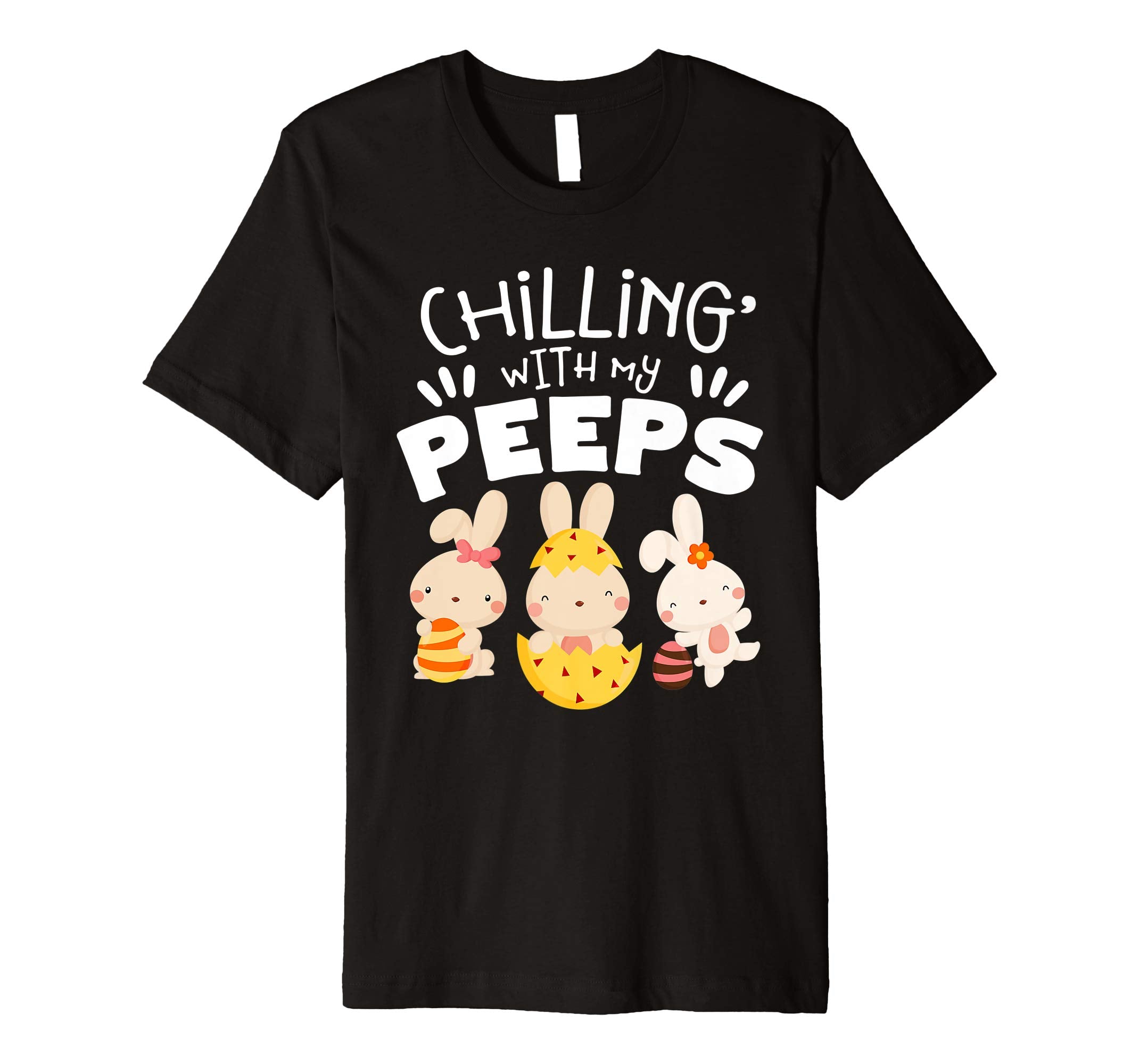 Chillin With My Peeps Happy Easter Kids Boys Girls T Shirt