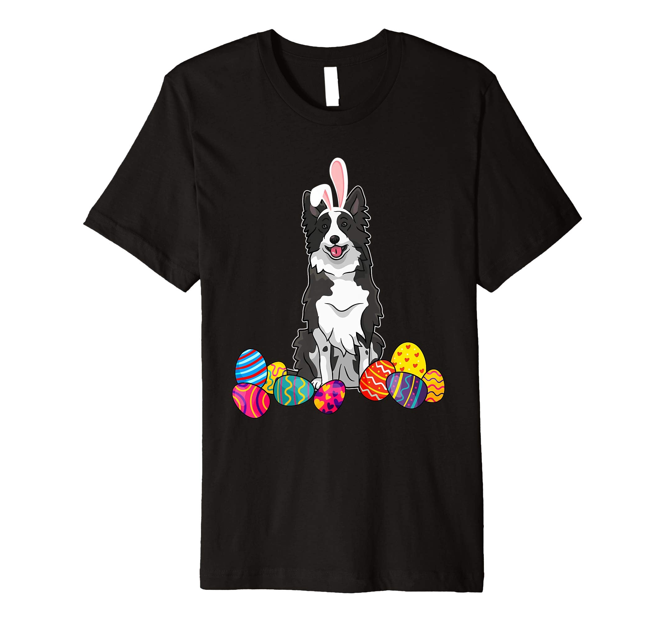 Border Colie Bunny Ear With Egg Easter Easter Day Shirt