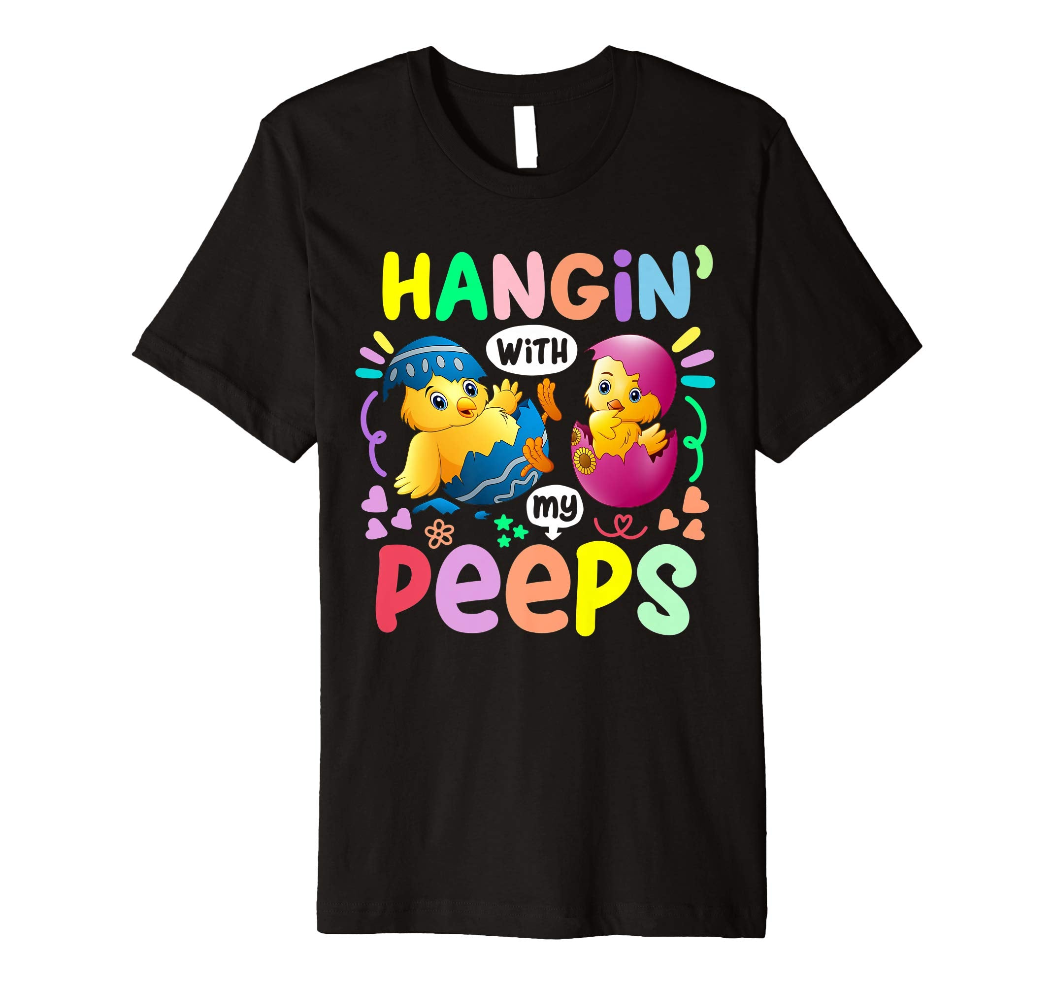 Hanging With My Peeps Happy Easter Kids Boys Girls T Shirt