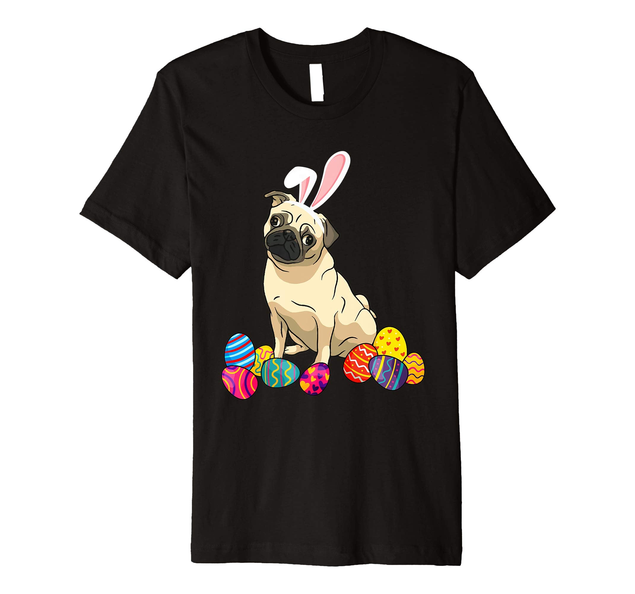 Pug Bunny Ear With Egg Easter Easter Day Shirt