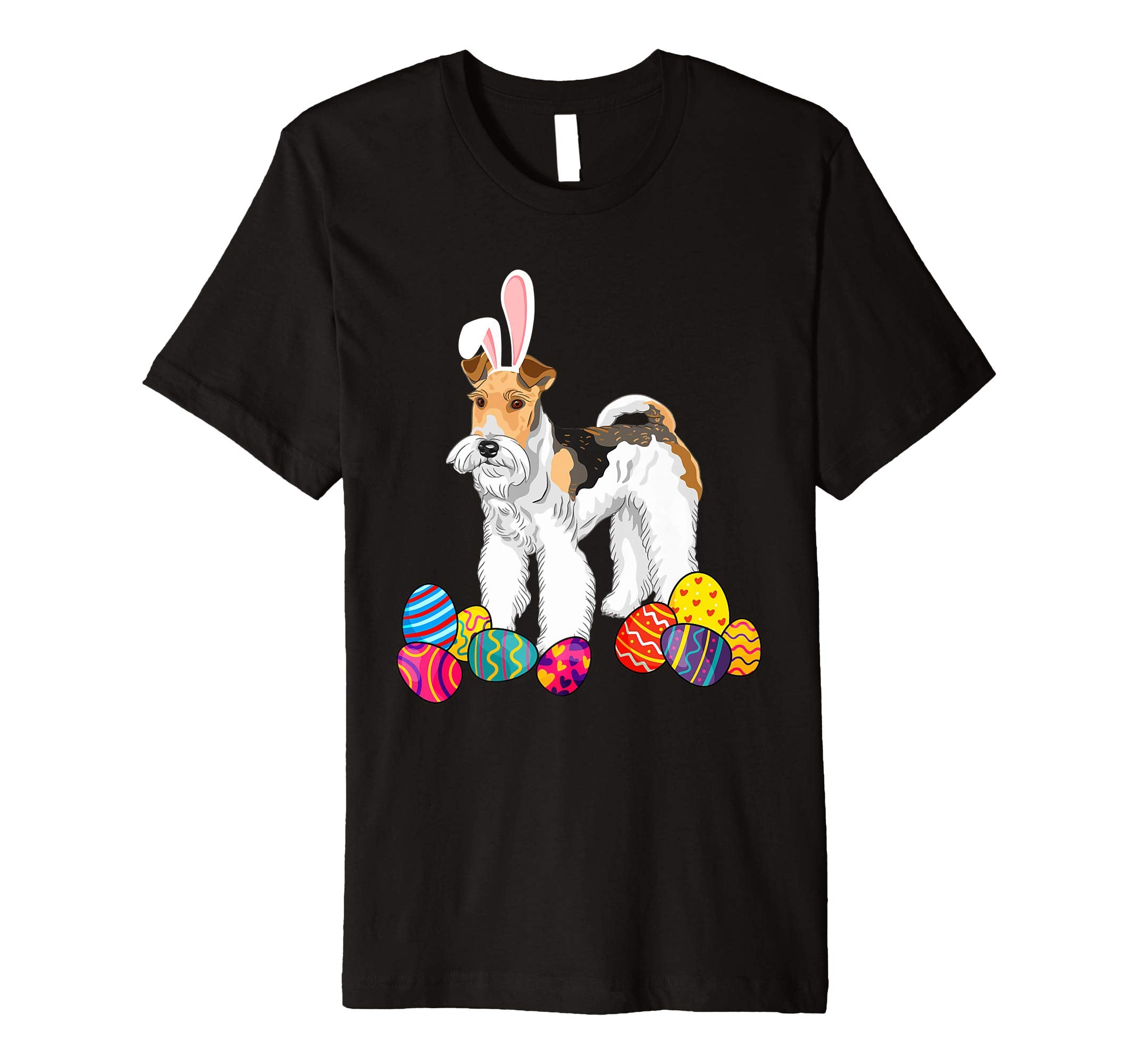 Wire Fox Terrier Bunny Ear With Egg Easter Easter Day Shirt