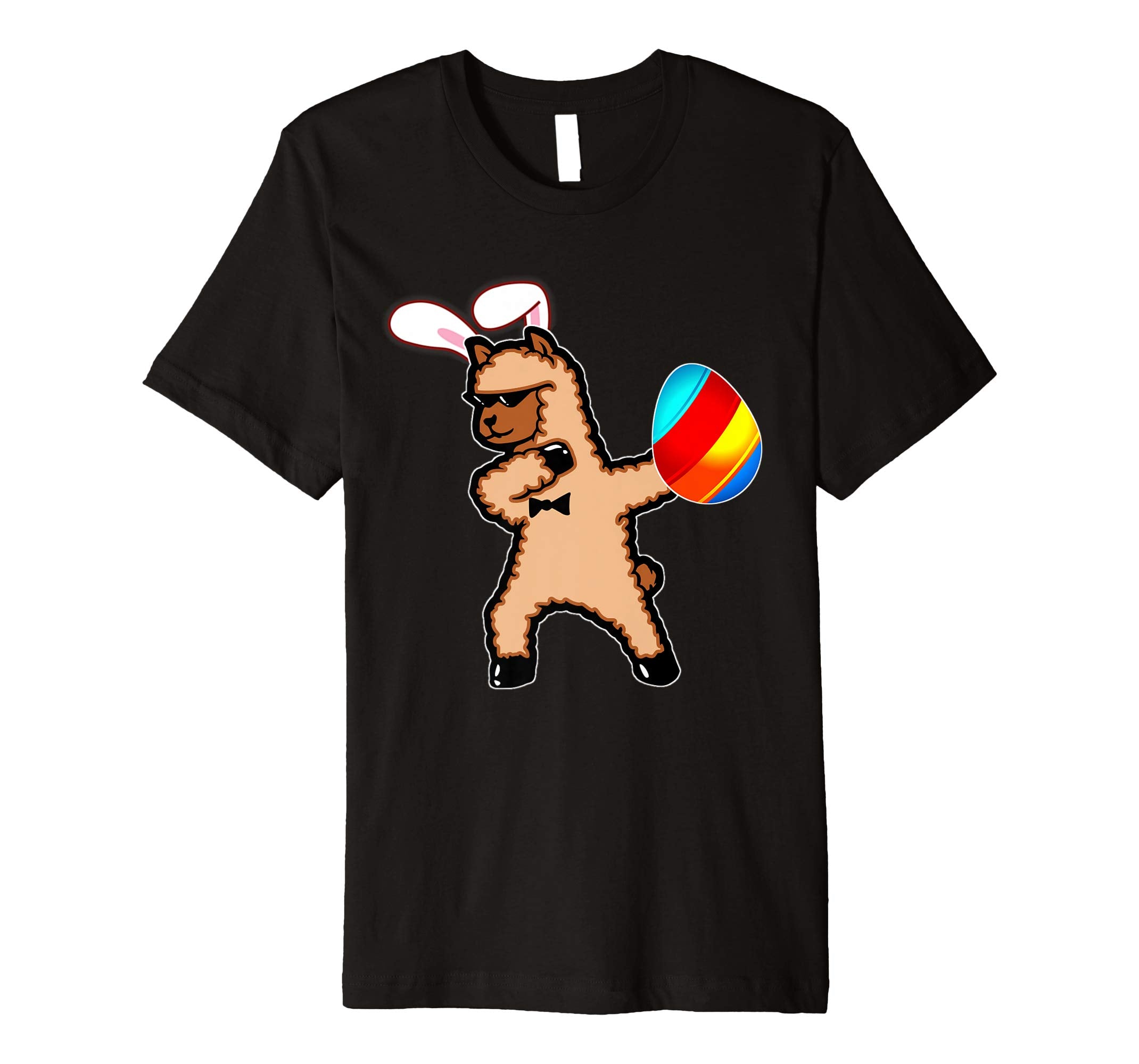 Easter Bunny Dabbing Llama Alpaca Tshirt Egg Ears Gift