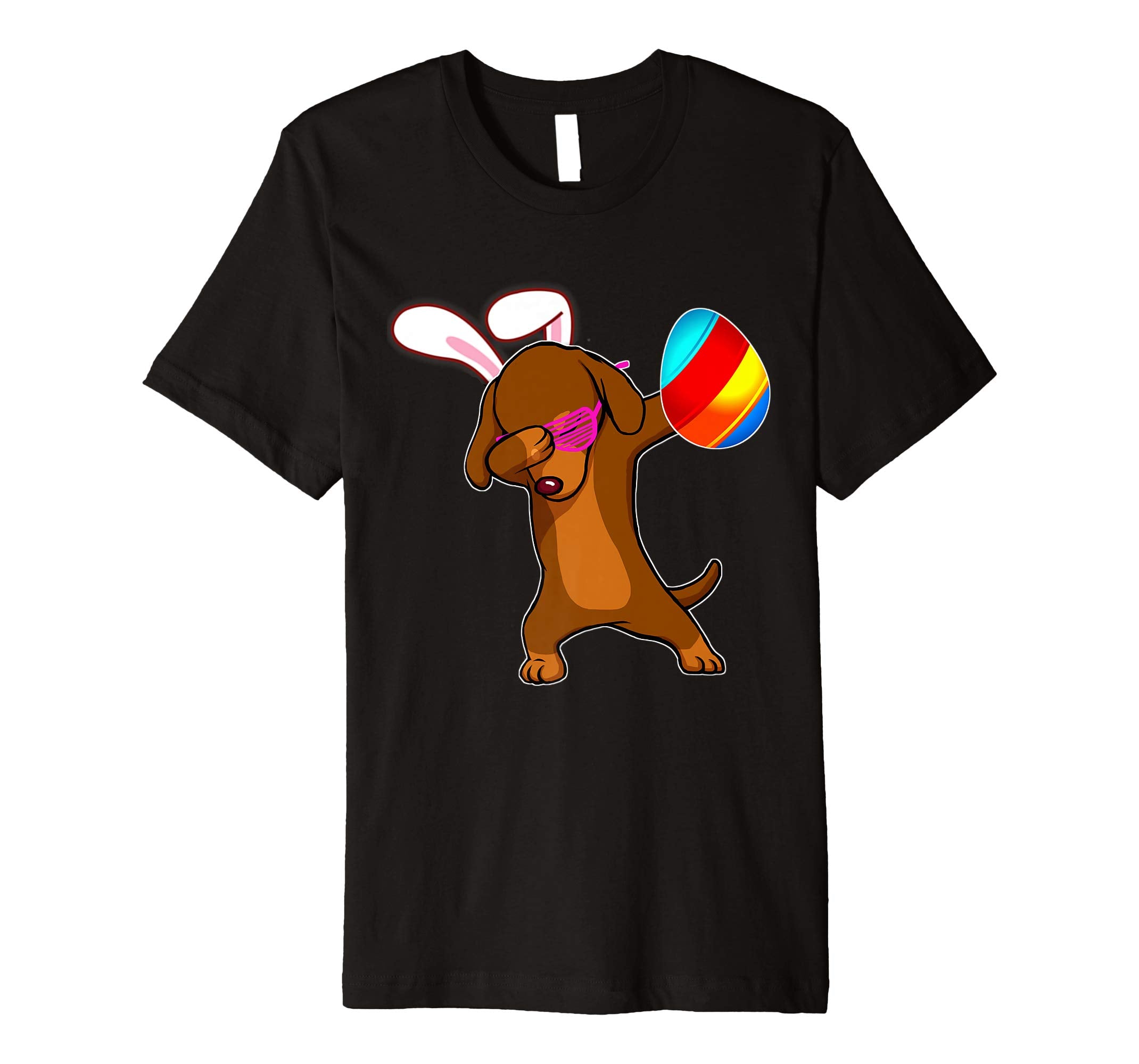 Easter Bunny Dabbing Dachshund Dog Tshirt Egg Ears Gift