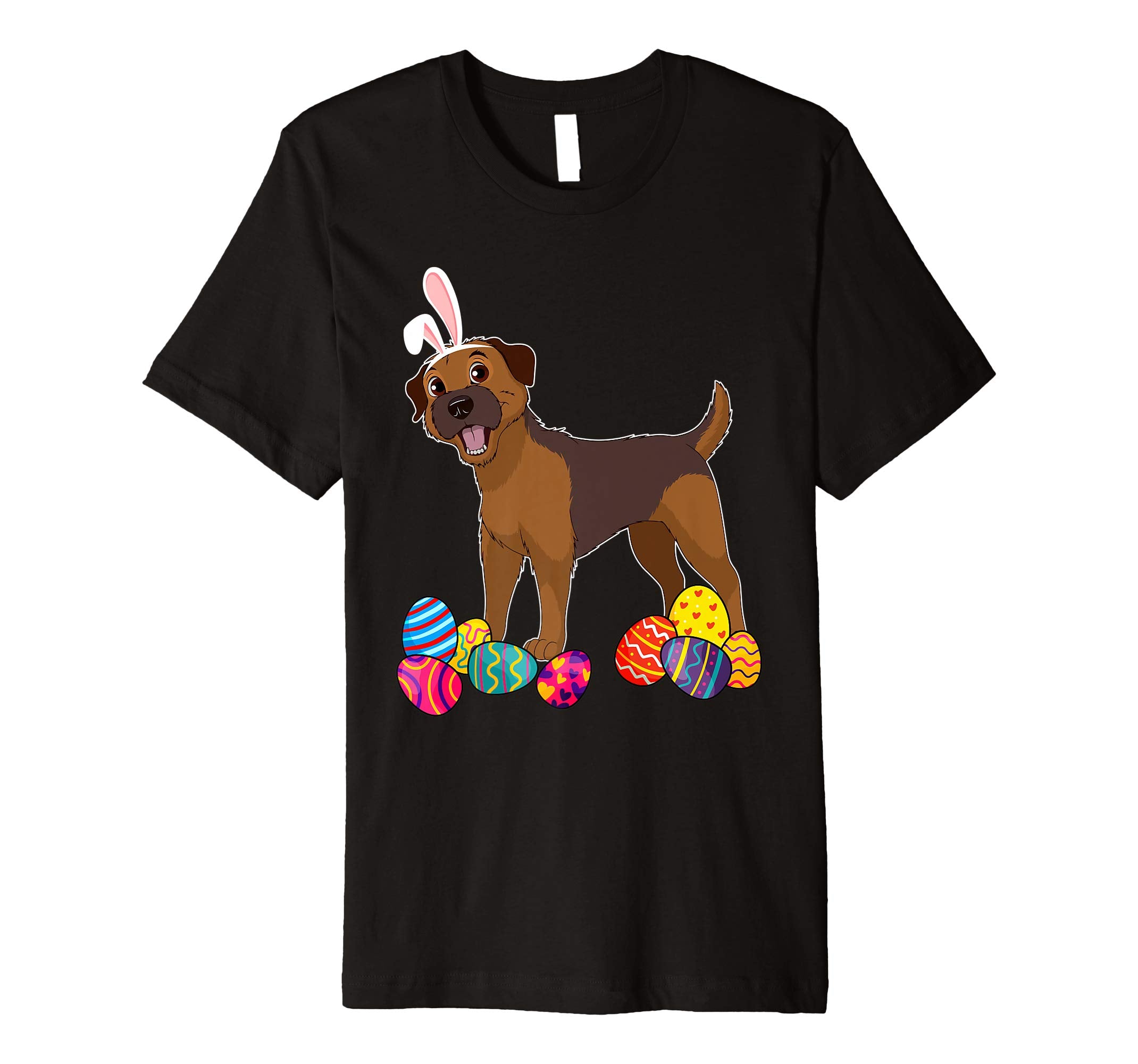 Border Terrier Bunny Ear With Egg Easter Easter Day Shirt