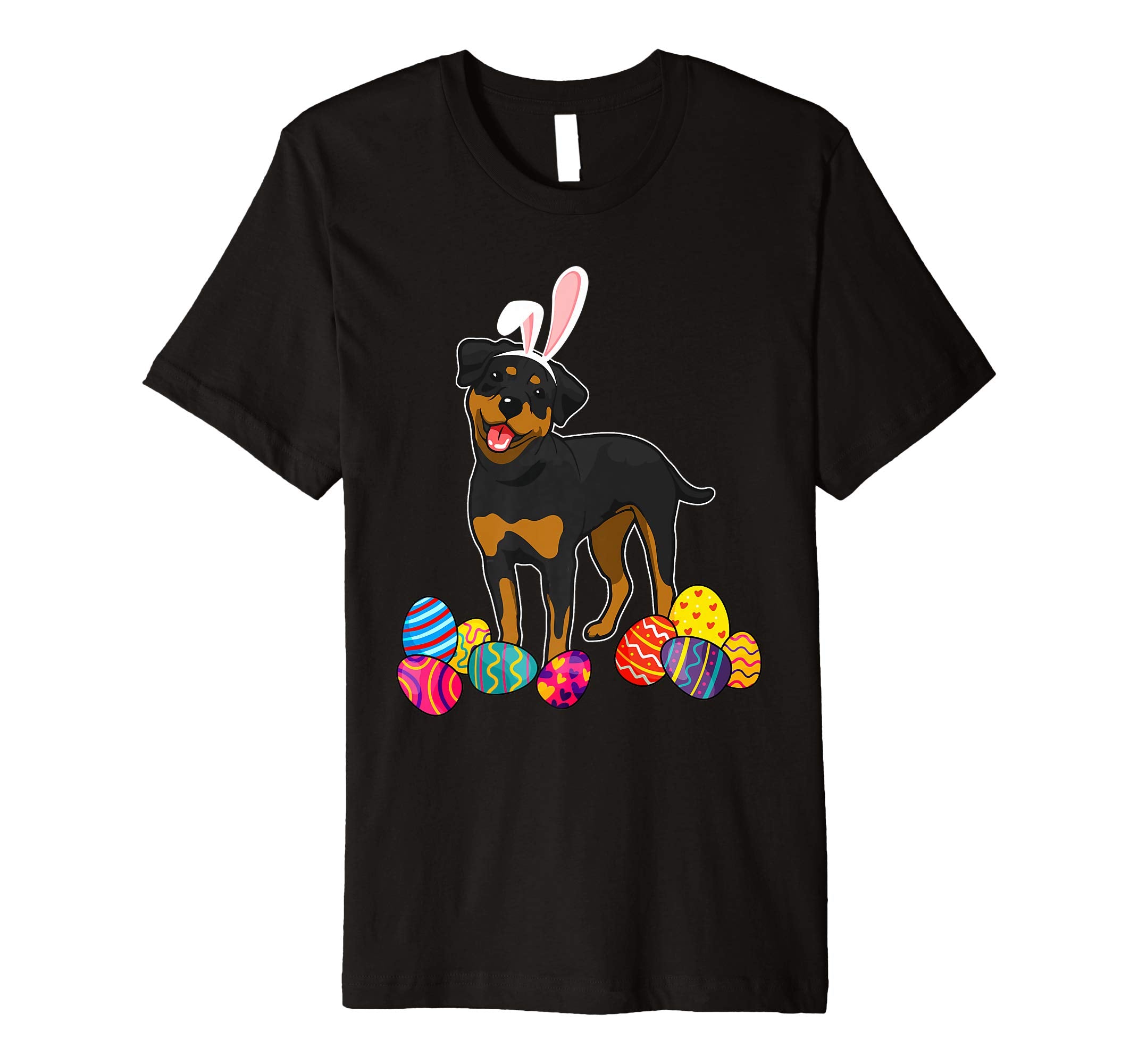 Rottweiler Bunny Ear With Egg Easter Easter Day Shirt