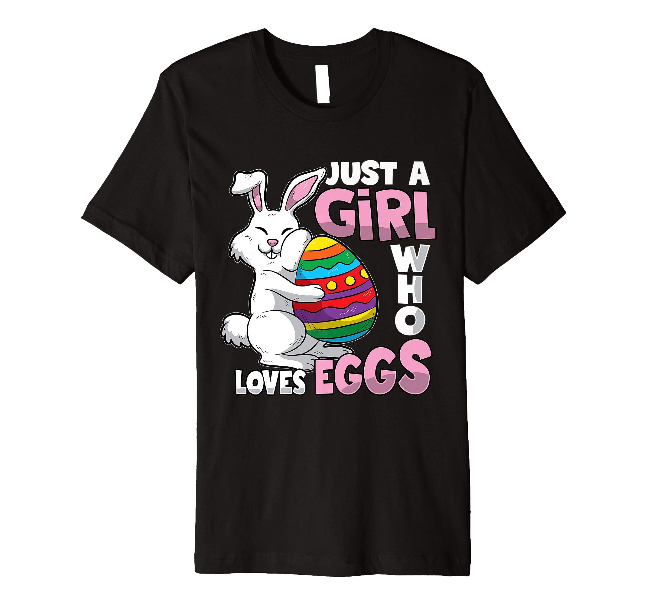 Egg Hunt Easter Girl T-shirt Cute Girls Teens Women Gift