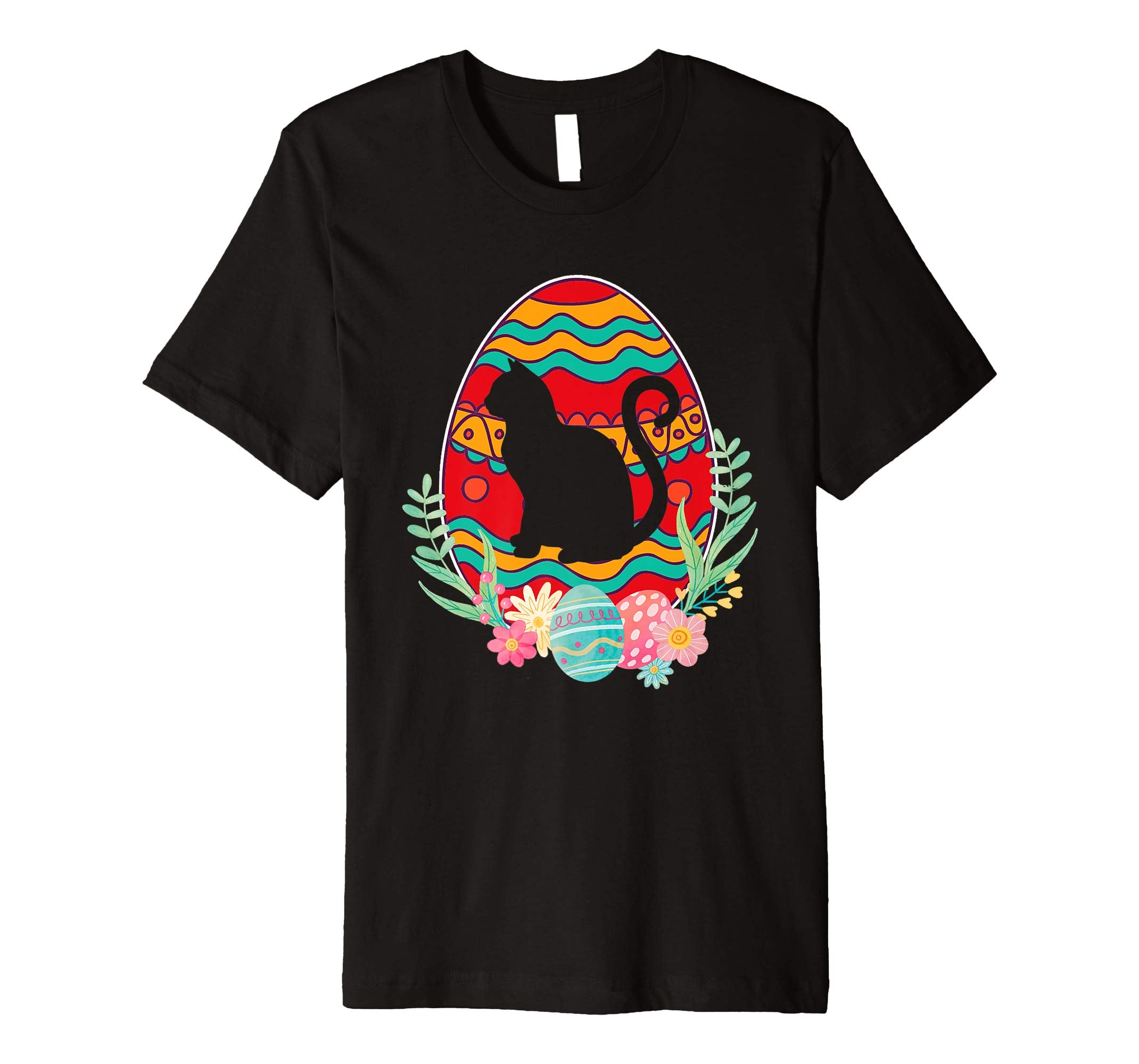 Funny Cat Easter Eggs T-Shirt Gifts for Kids Men Women