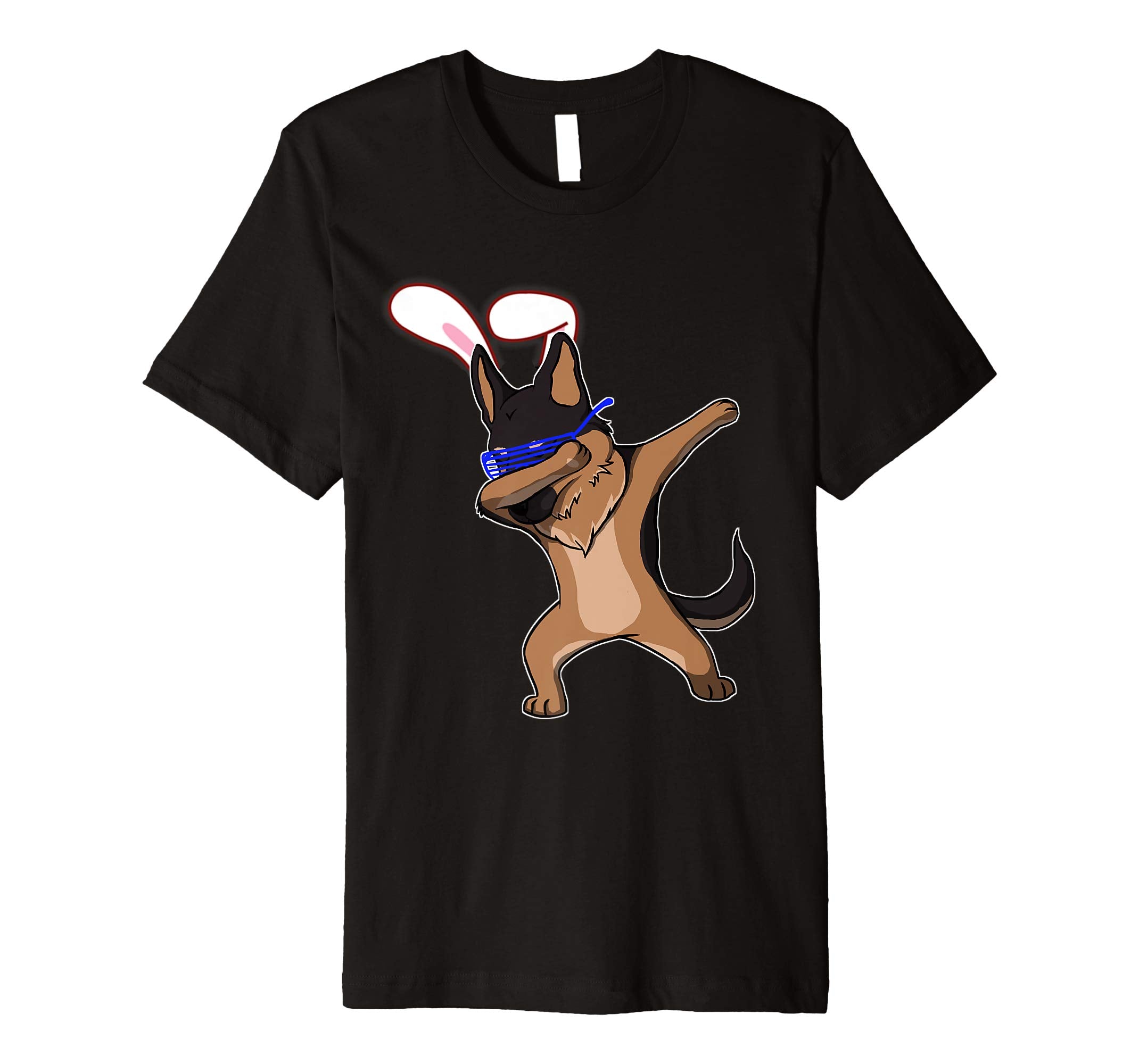 Easter Bunny Dabbing German Shepherd Dog Tshirt Rabbit Ears