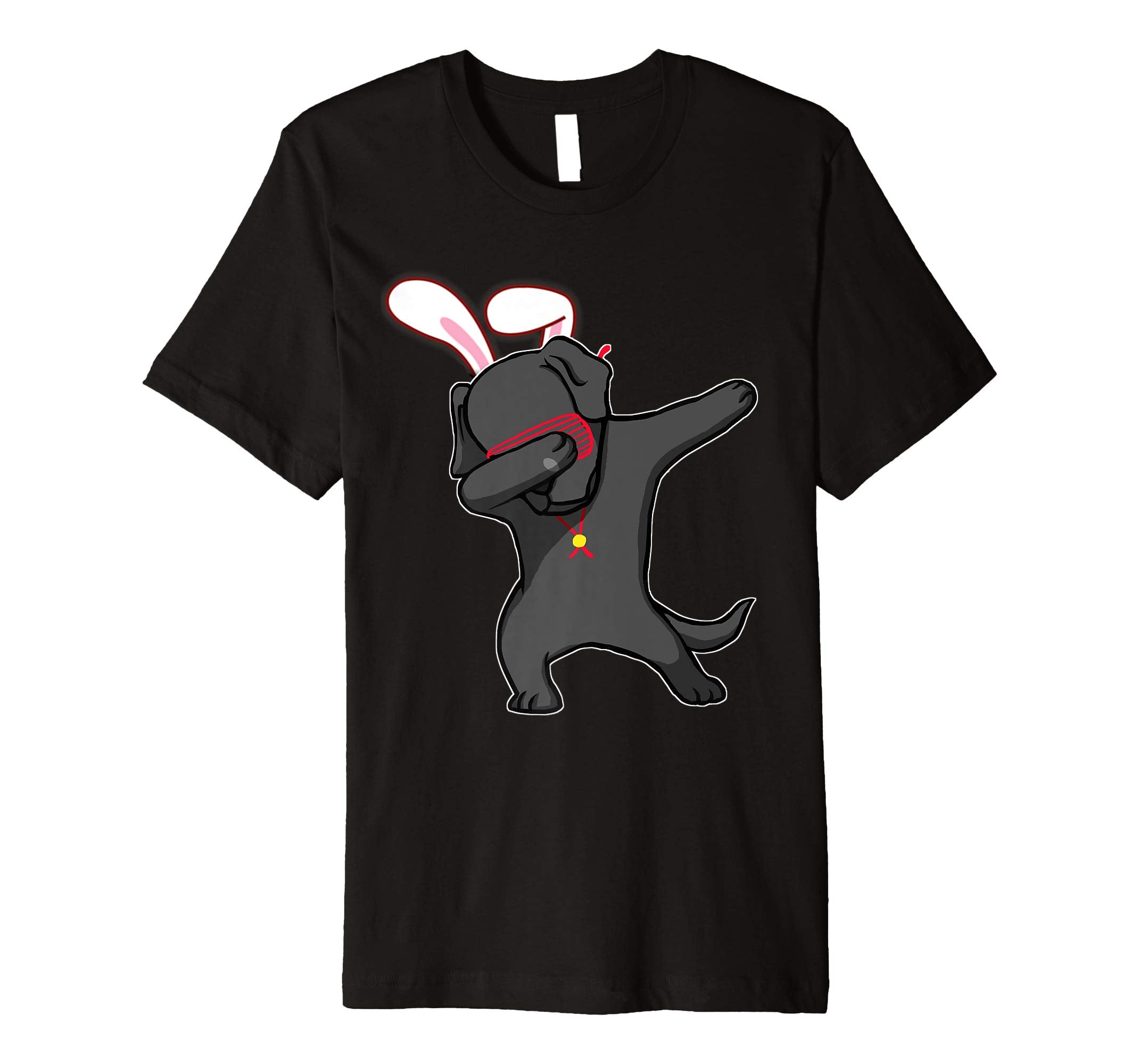 Easter Bunny Dabbing Labrador Dog Tshirt Rabbit Ears Gift