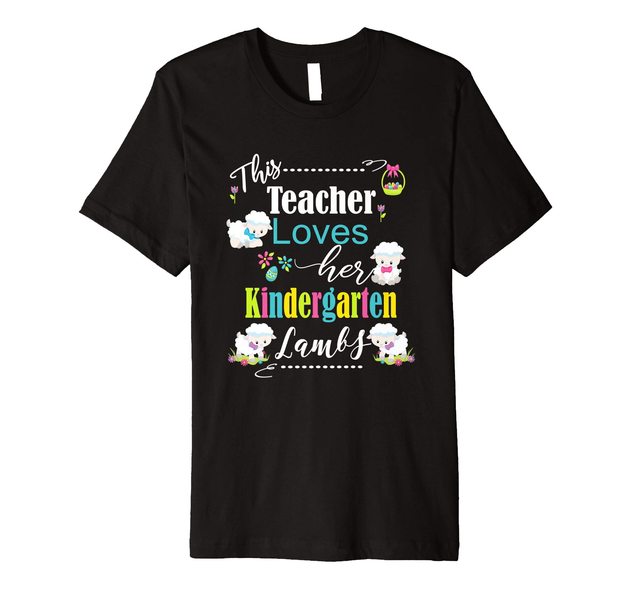 Kindergarten Easter Teacher Shirt Cute Love My Lambs Tee