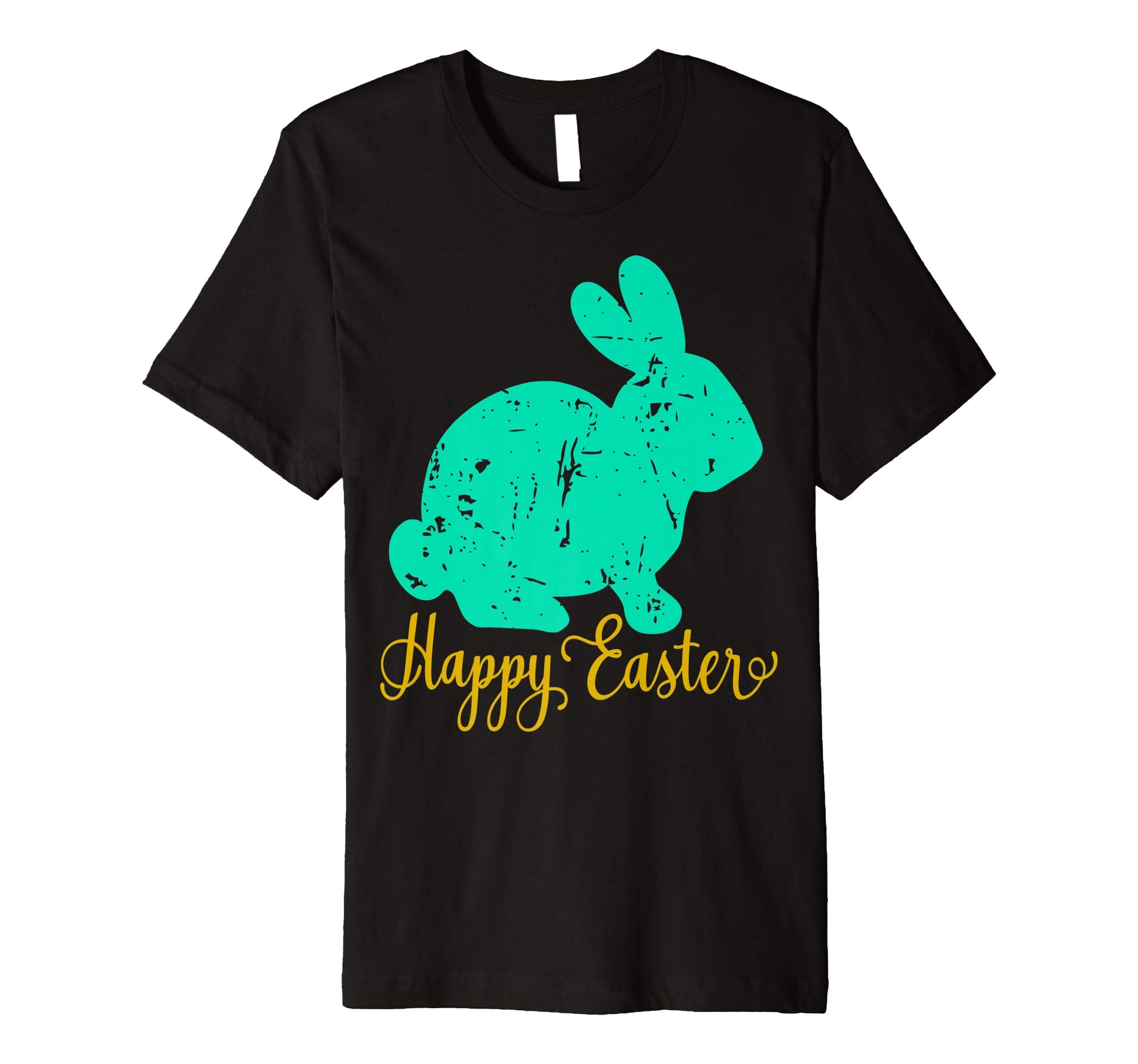 Happy Easter Bunny Shirt Distressed Vintage Grunge Teacher