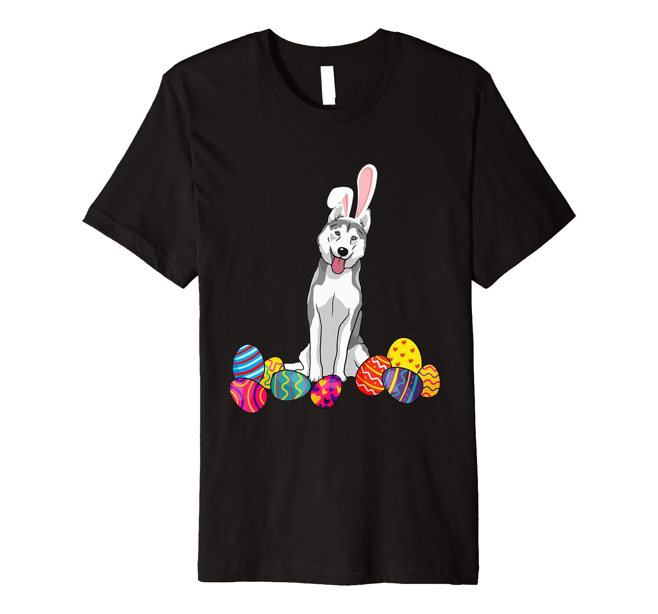 Husky Bunny Ear With Egg Easter Easter Day Shirt
