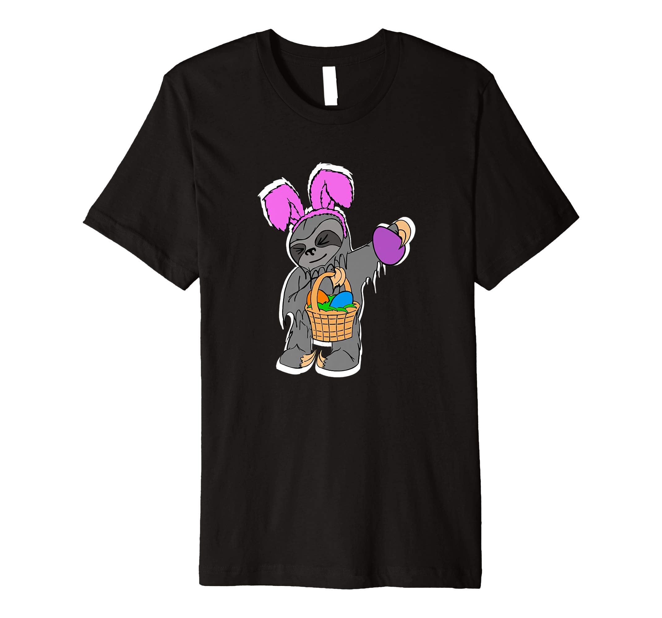 Mens Funny Sloth Shirt Cool Easter Basket Gift Idea