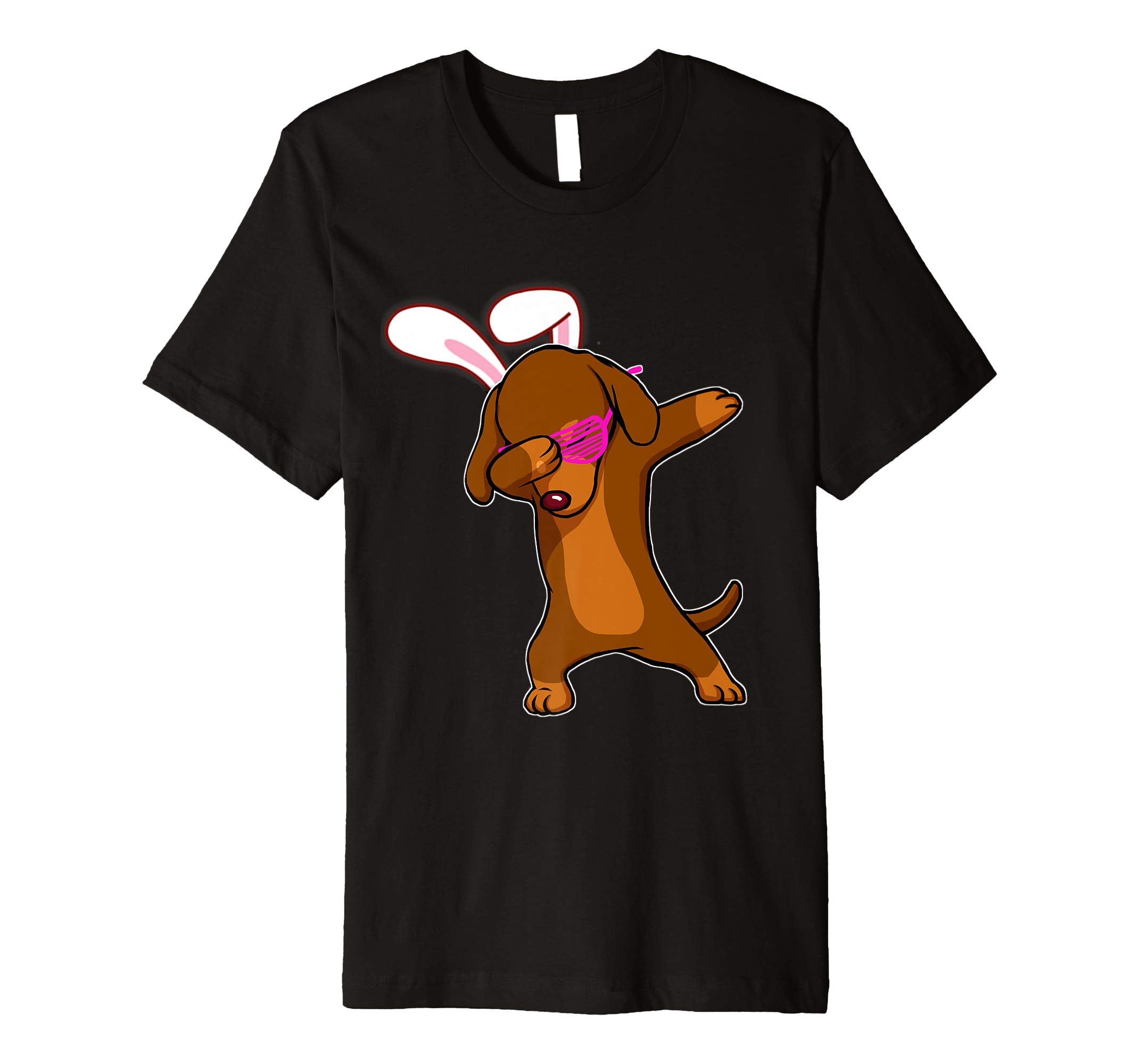 Easter Bunny Dabbing Dachshund Dog Tshirt Rabbit Ears Gift