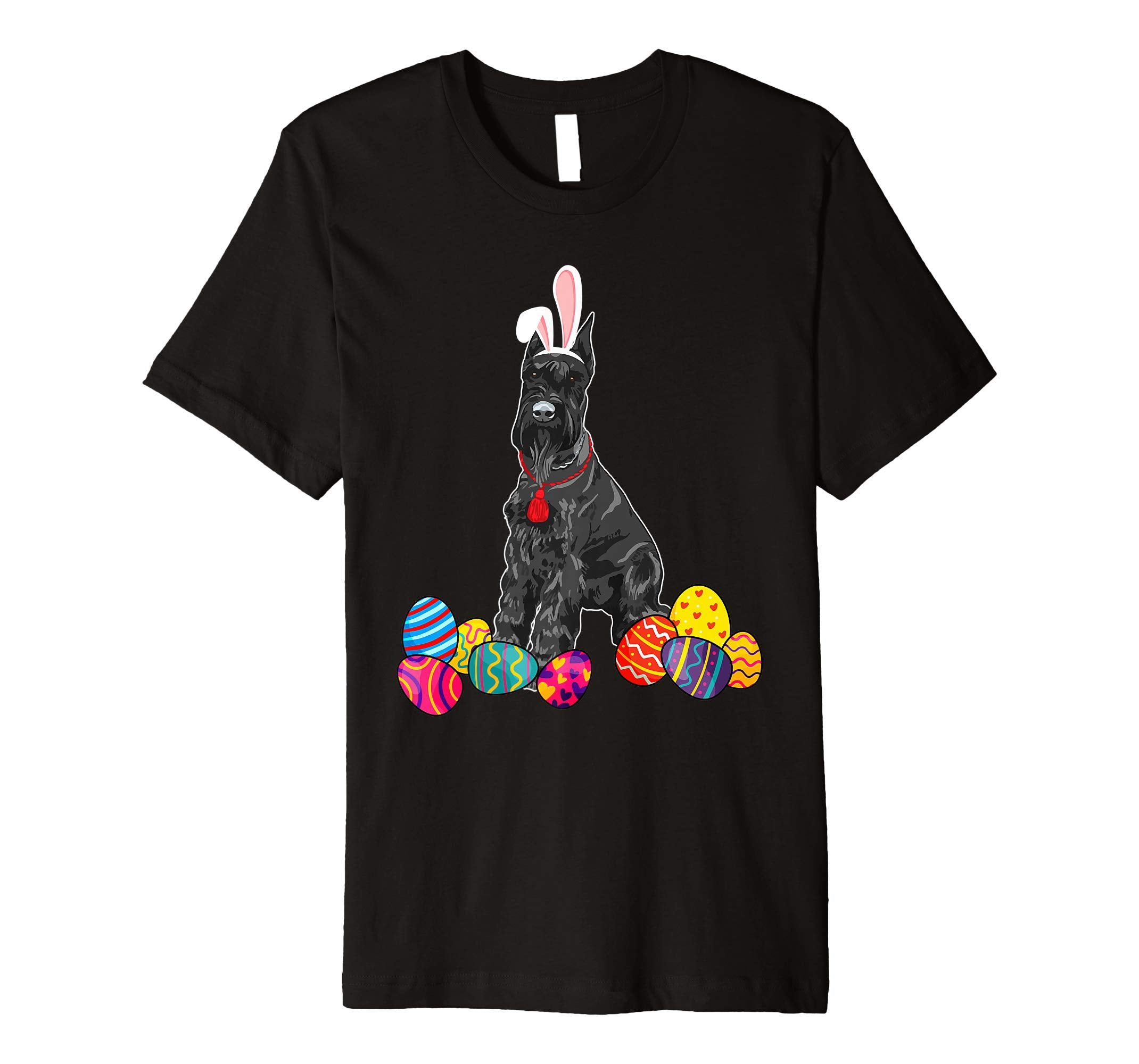 Giant Schnauzer Bunny Ear With Egg Easter Easter Day Shirt