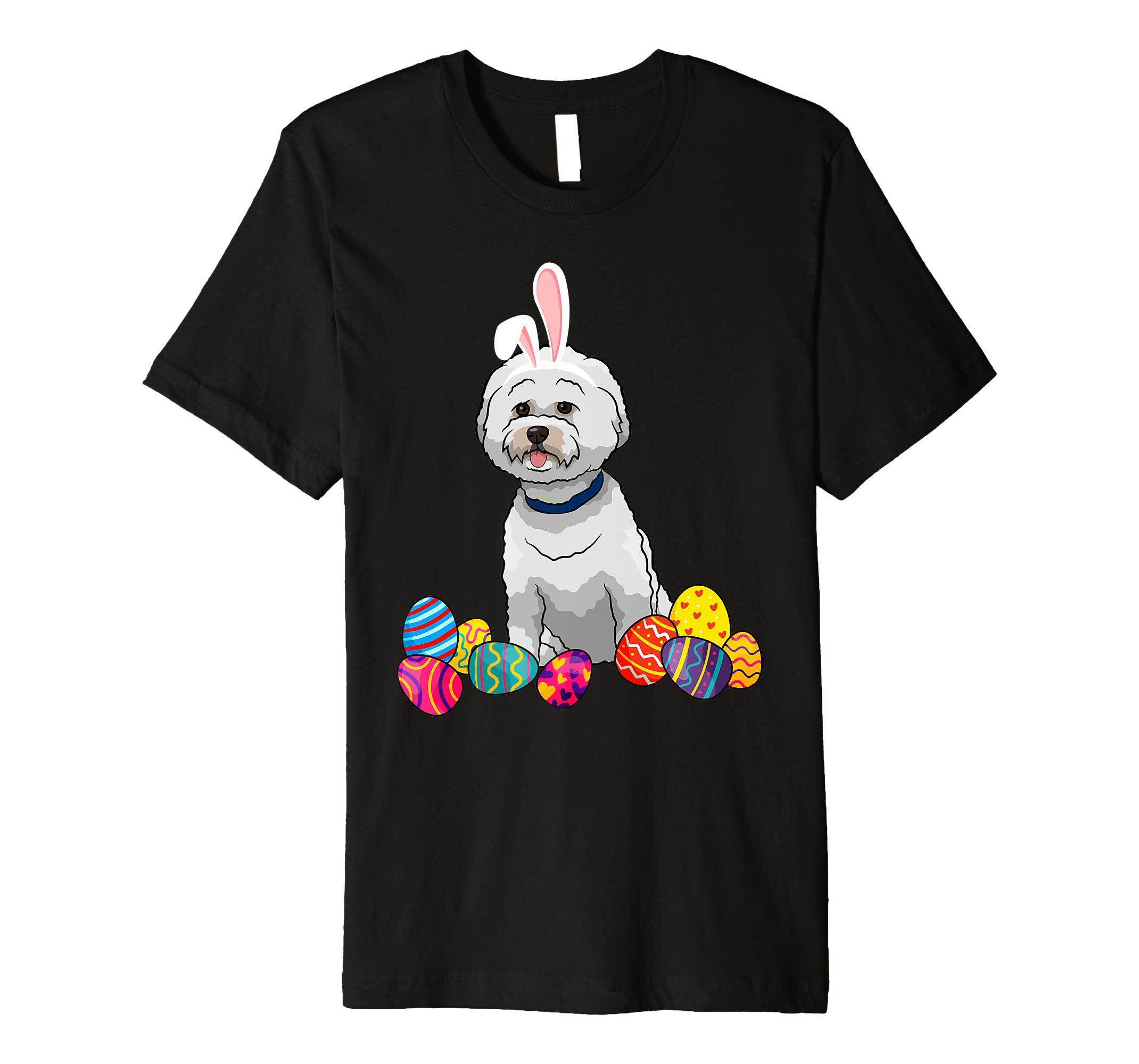 Bichons Frise Bunny Ear With Egg Easter Easter Day Shirt