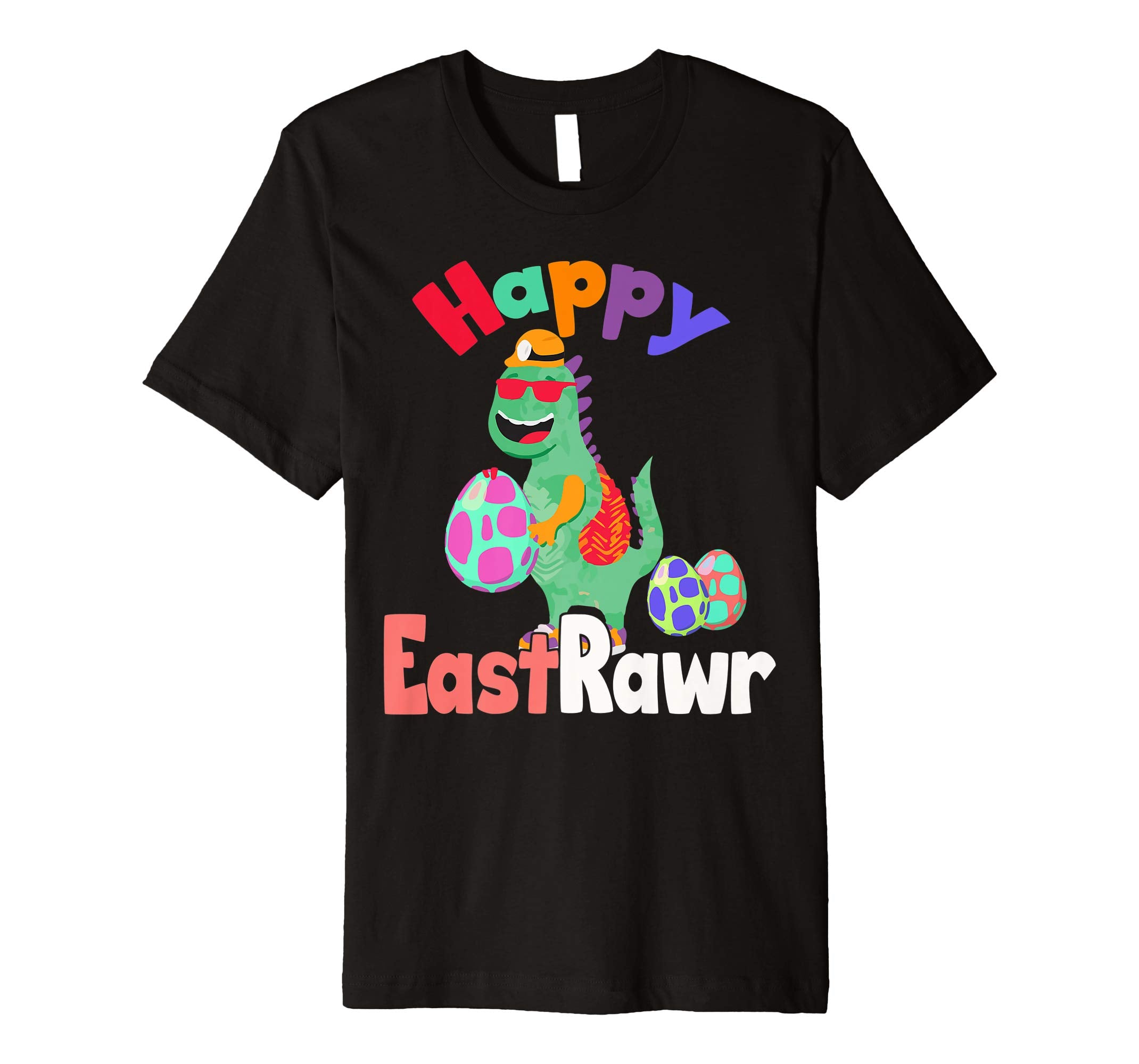 Happy Eastrawr T Rex Dinosaur Easter Bunny Egg Shirt Kids