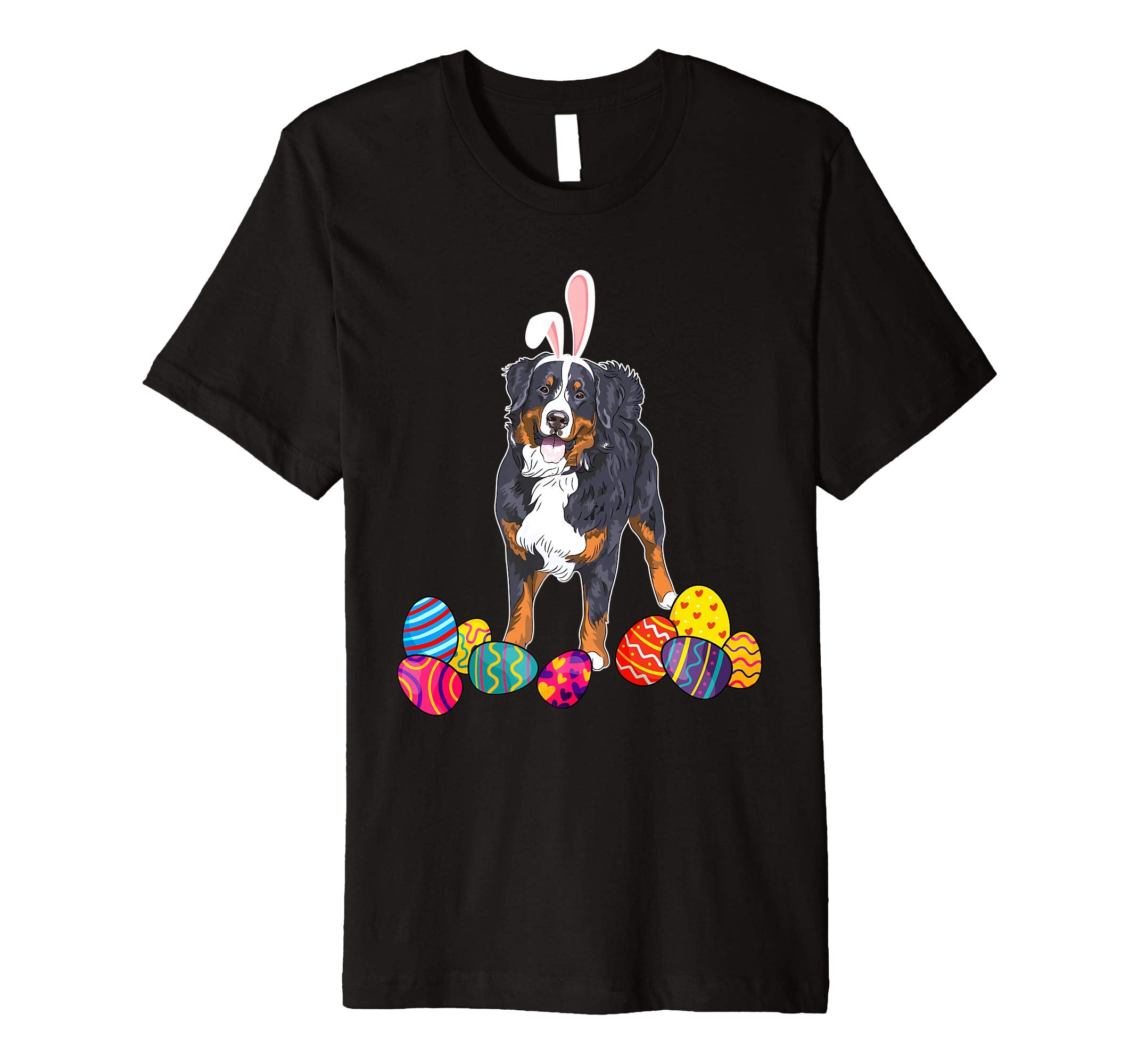 Bernese Mountain Bunny Ear With Egg Easter Easter Day Shirt