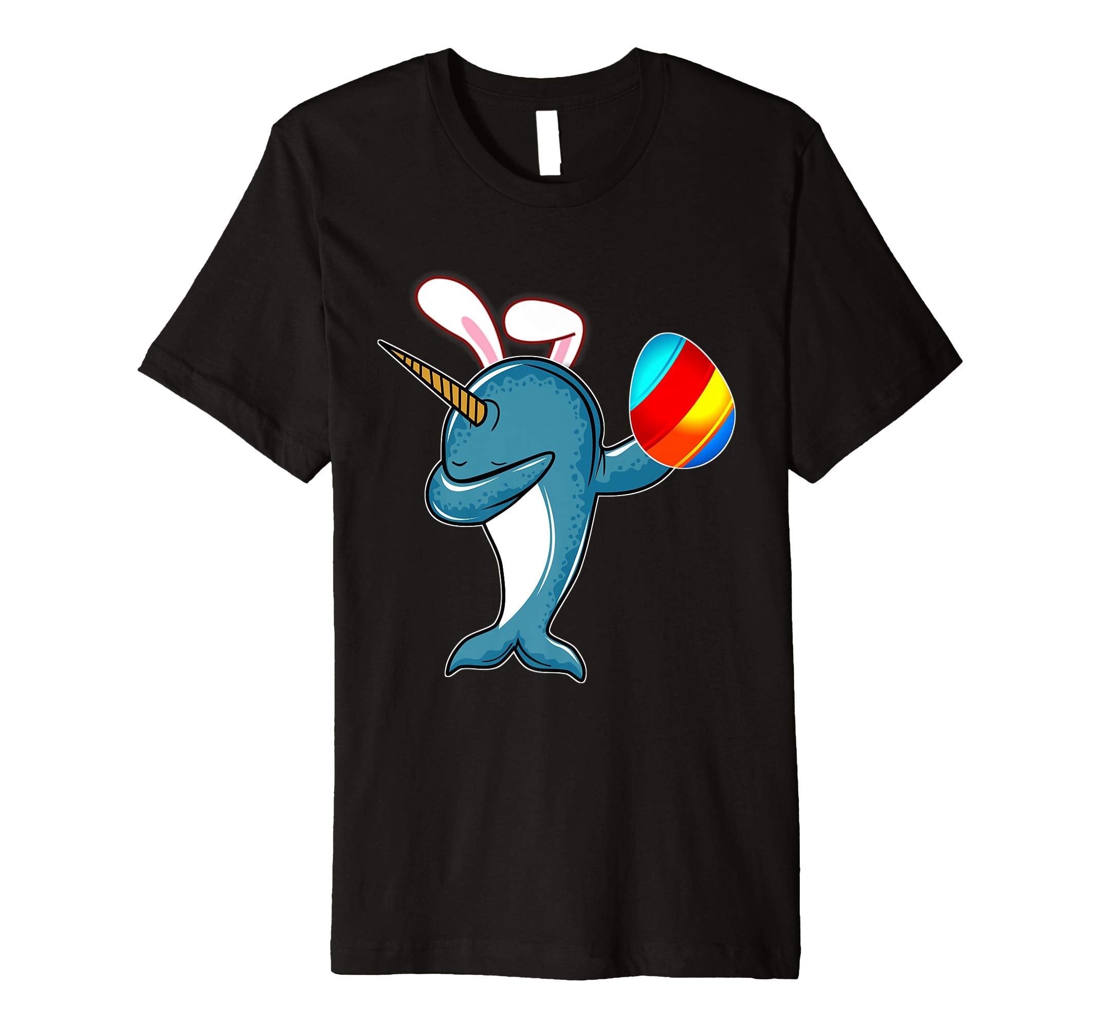 Easter Bunny Dabbing Narwhal Unicorn Tshirt Egg Ears Gift