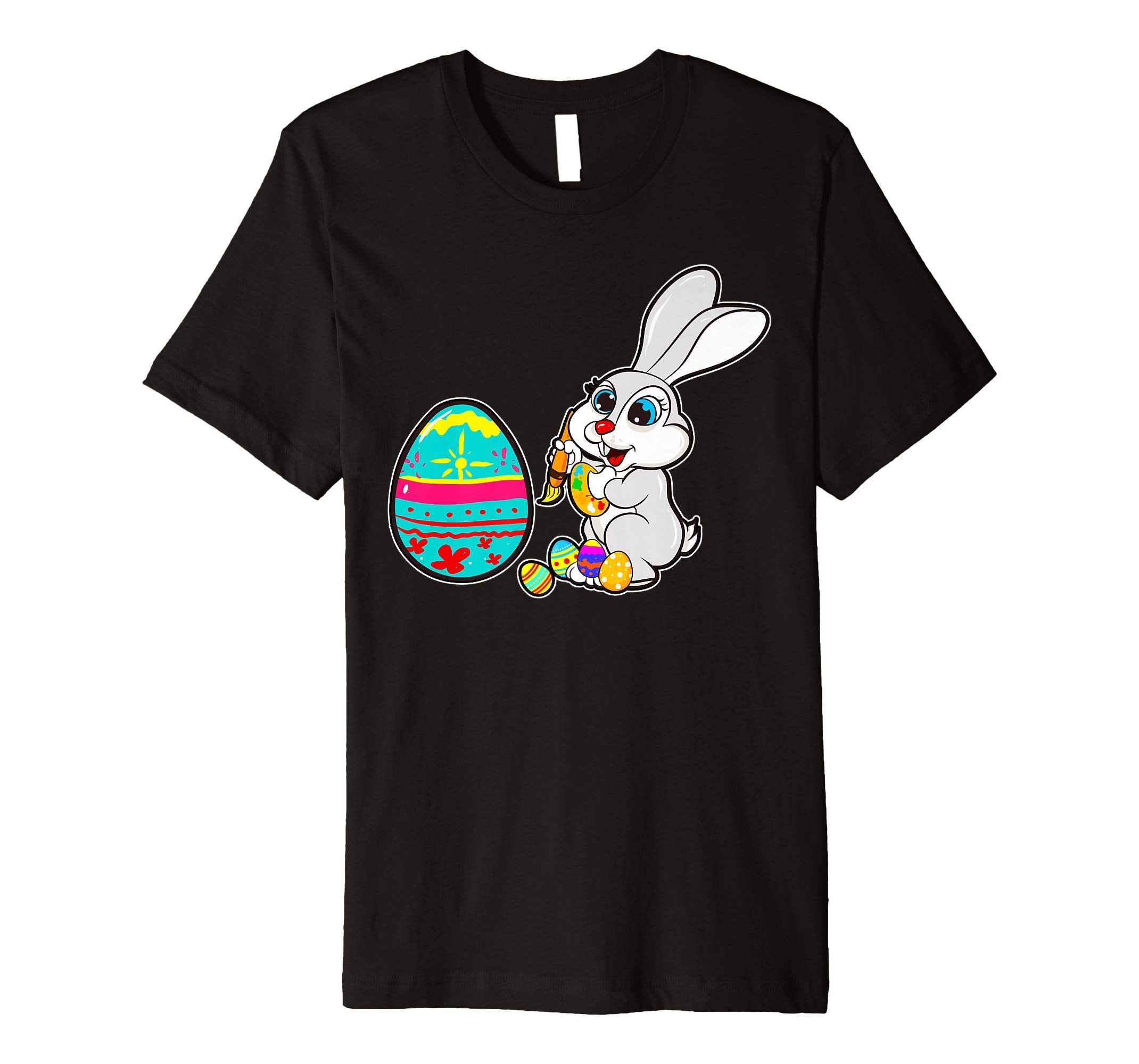 Cute Easter Bunny Shirt Painting Eggs Kids School Egg Hunt