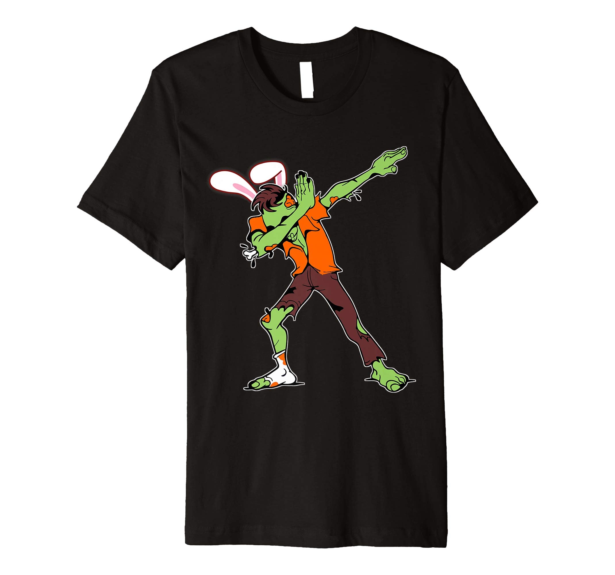Easter Bunny Dabbing Zombie Tshirt Rabbit Ears Animal Gift