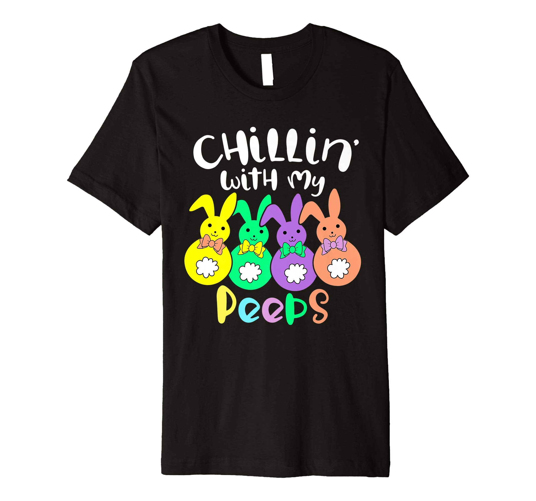 Chillin With My Peeps Happy Easter Kids Boys Girls T Shirt