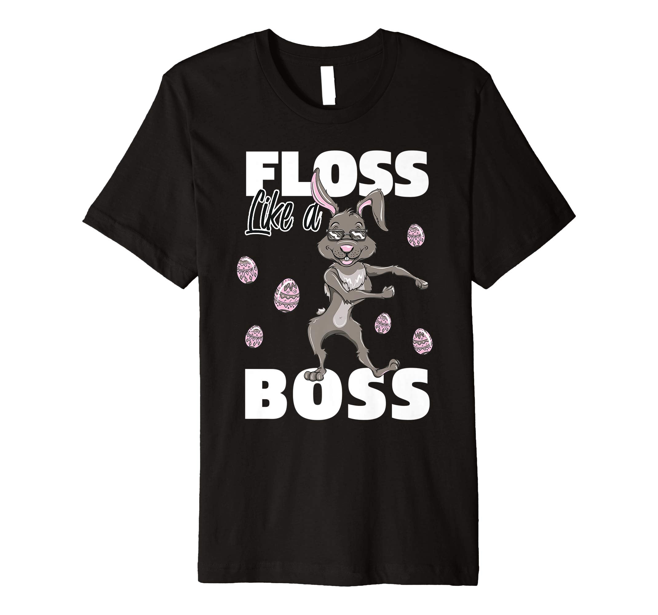 Boys Flossing Easter Bunny T-Shirt Kids Floss Like A Boss