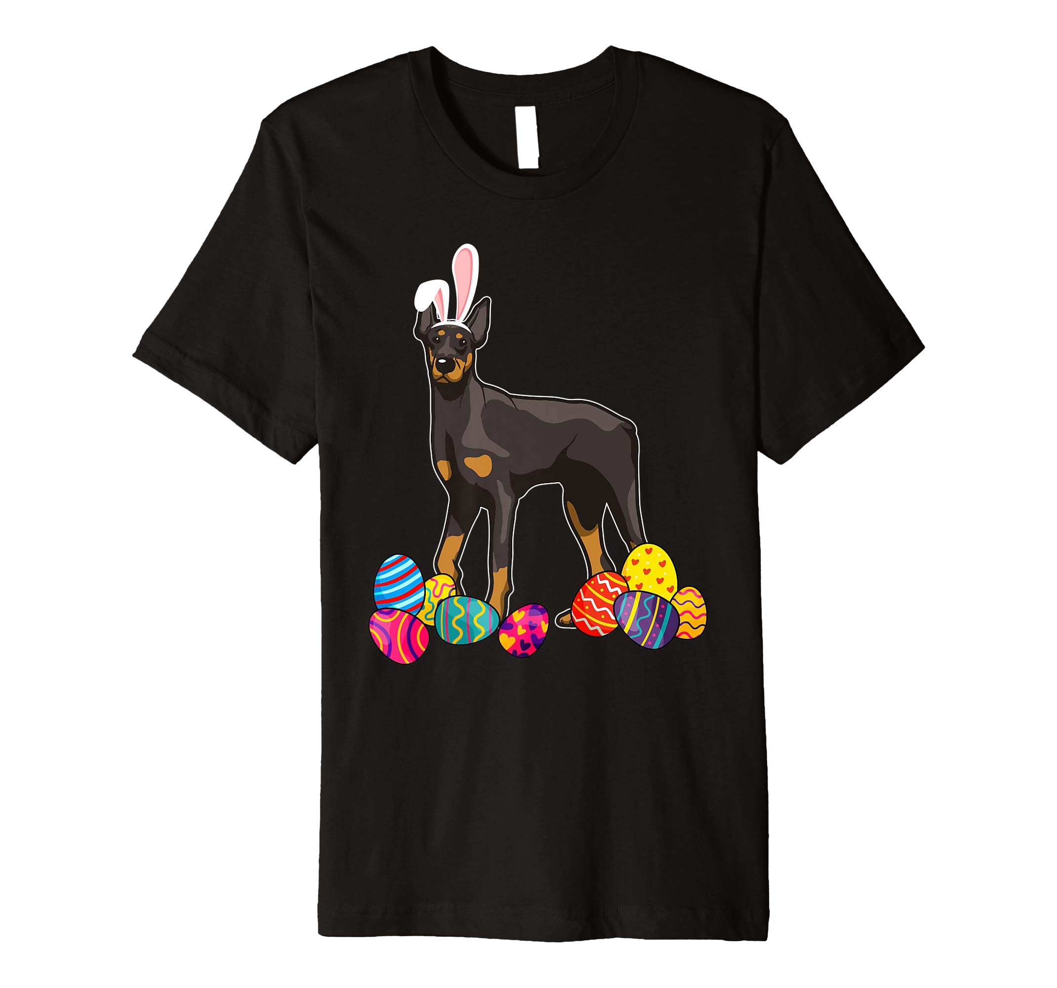 Doberman Bunny Ear With Egg Easter Easter Day Shirt