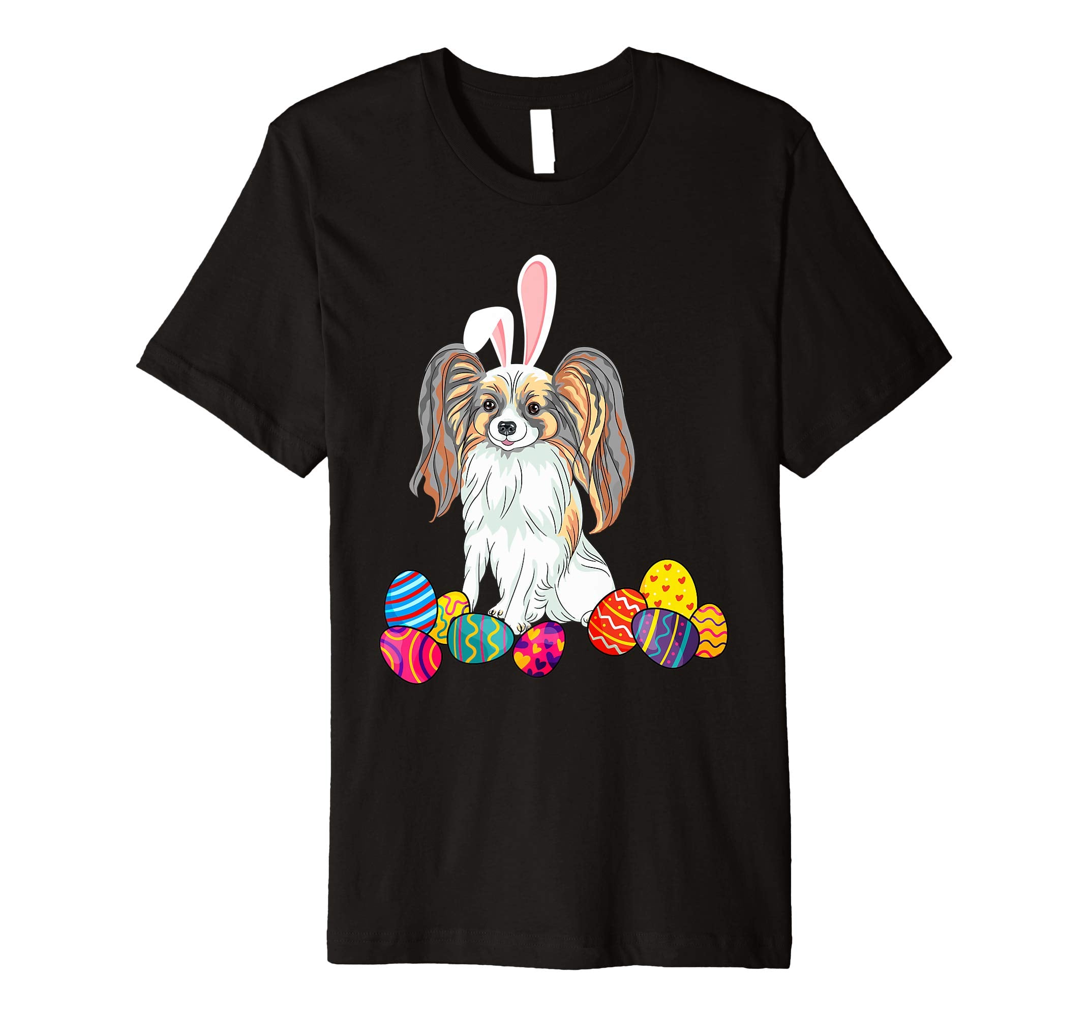 Papillon Bunny Ear With Egg Easter Easter Day Shirt