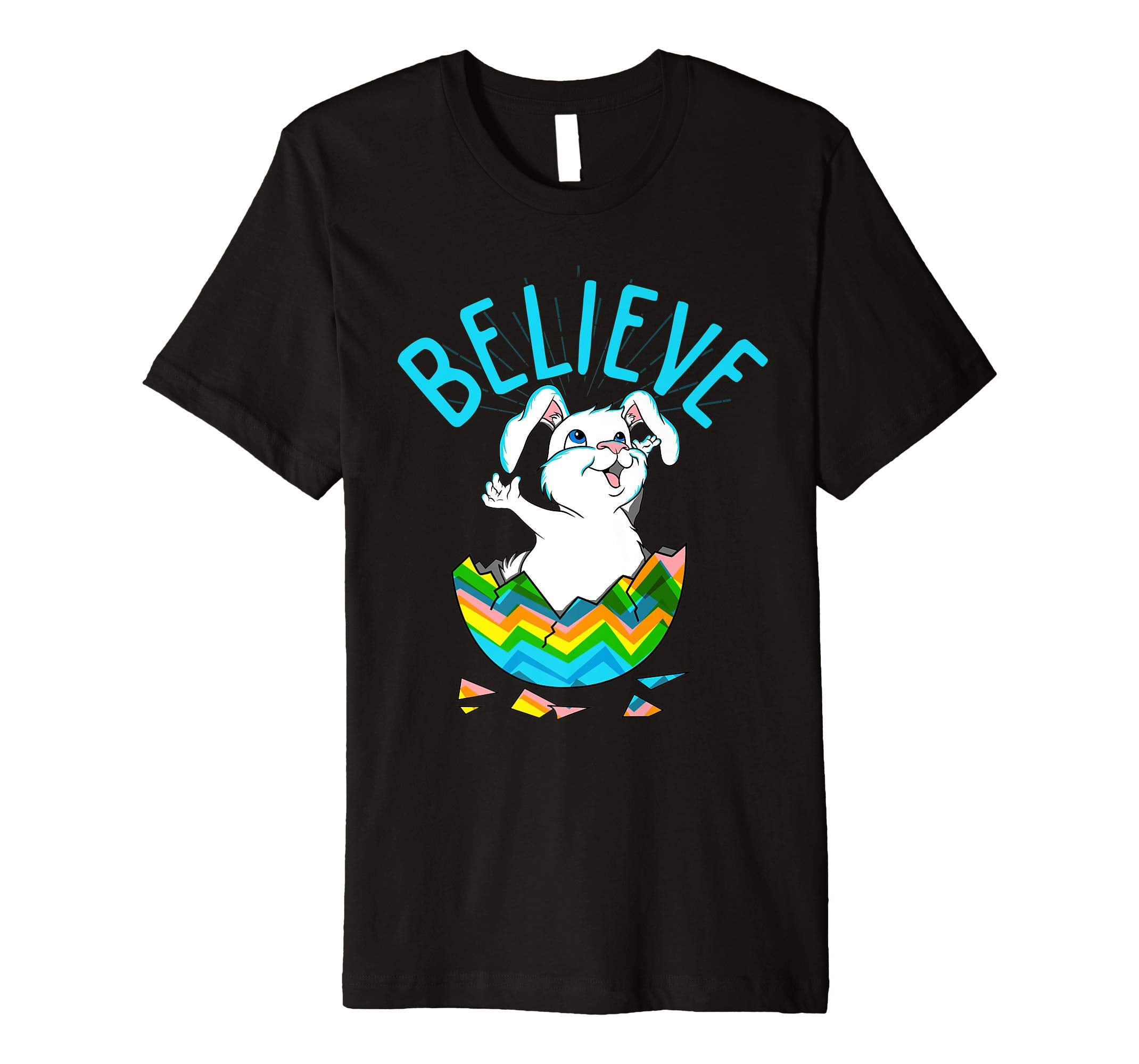 Cute Easter Bunny Shirt Kids Believe Cute Eggs Boys Girls