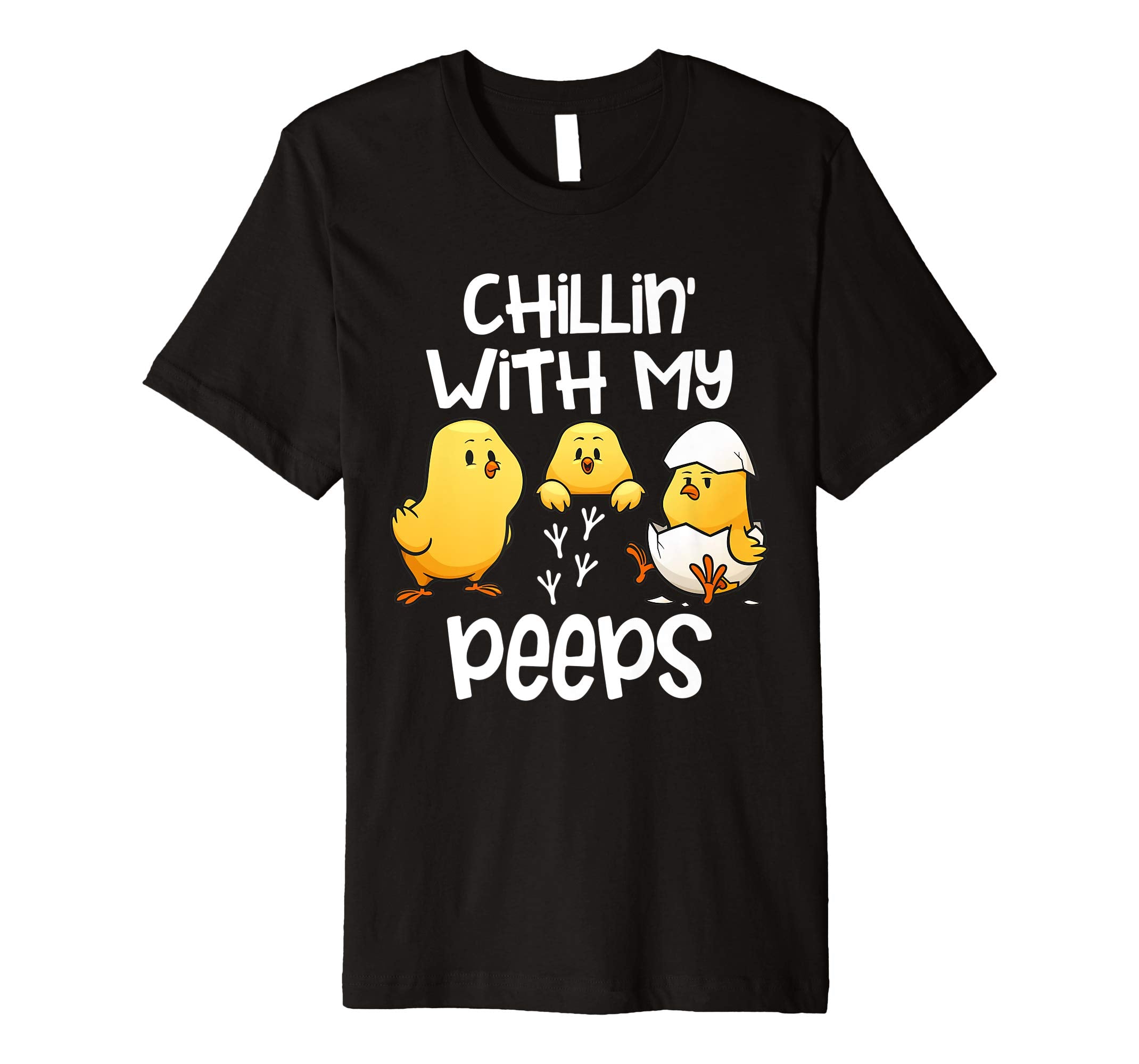 Chillin With My Peeps Happy Easter Kids Boys Girls T Shirt