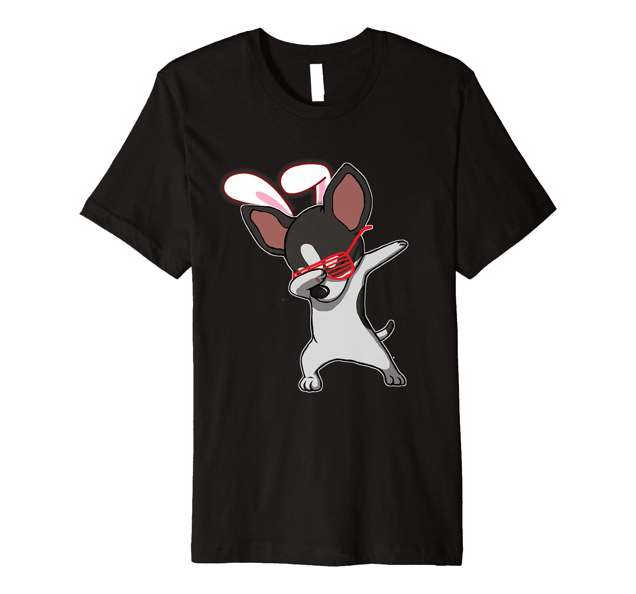 Easter Bunny Dabbing Chihuahua Dog Tshirt Rabbit Ears Gift