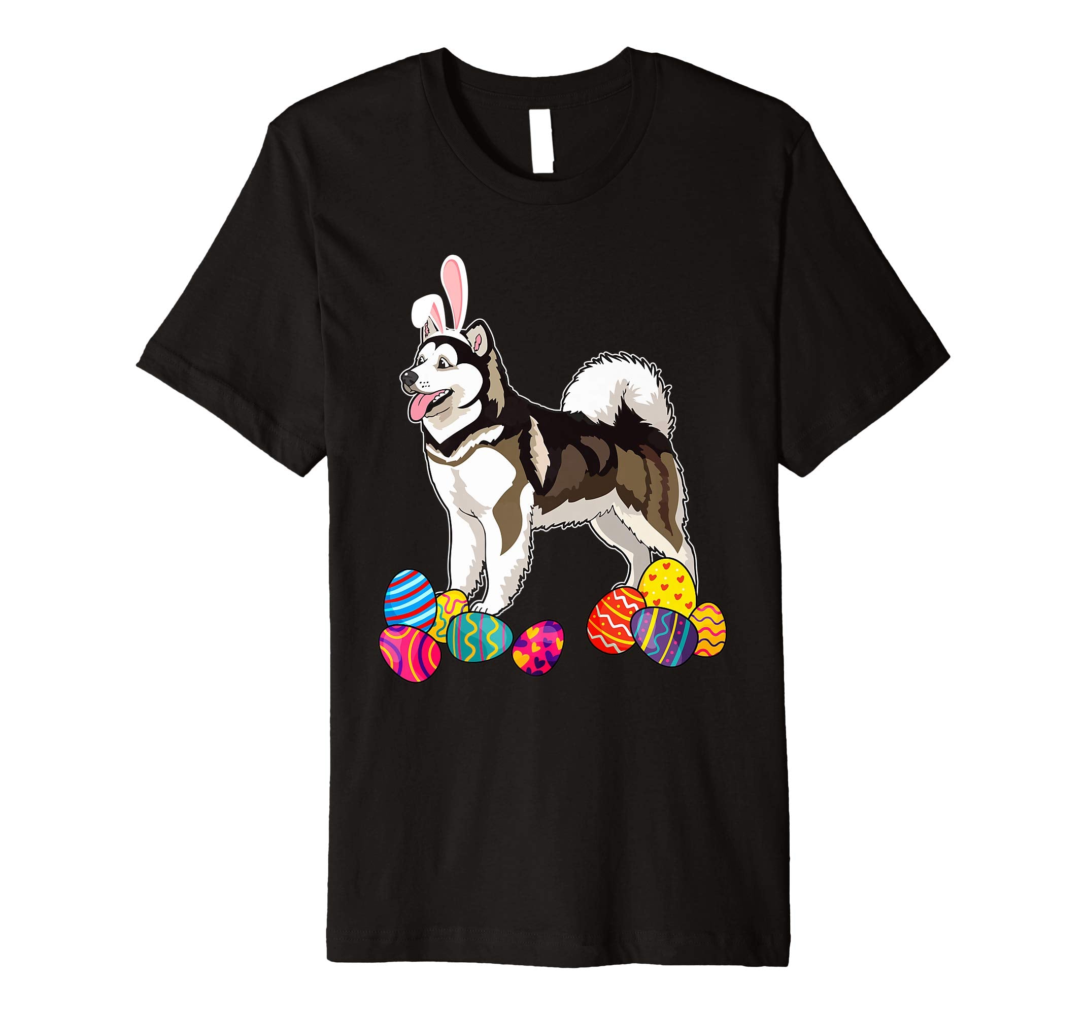 Alaskan Malamute Bunny Ear With Egg Easter Easter Day Shirt