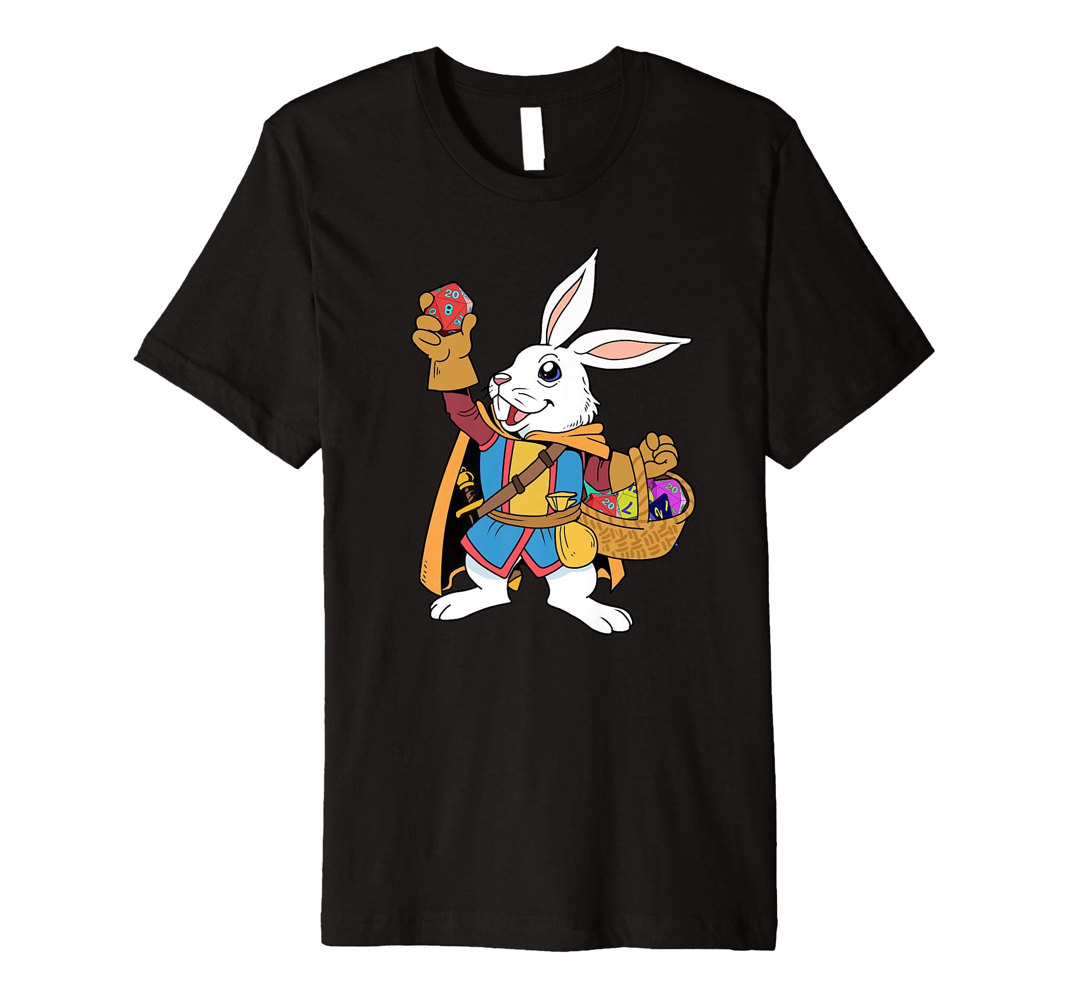 Tabletop Gaming Shirt Easter Bunny Dragons D20 Dice DM Tee