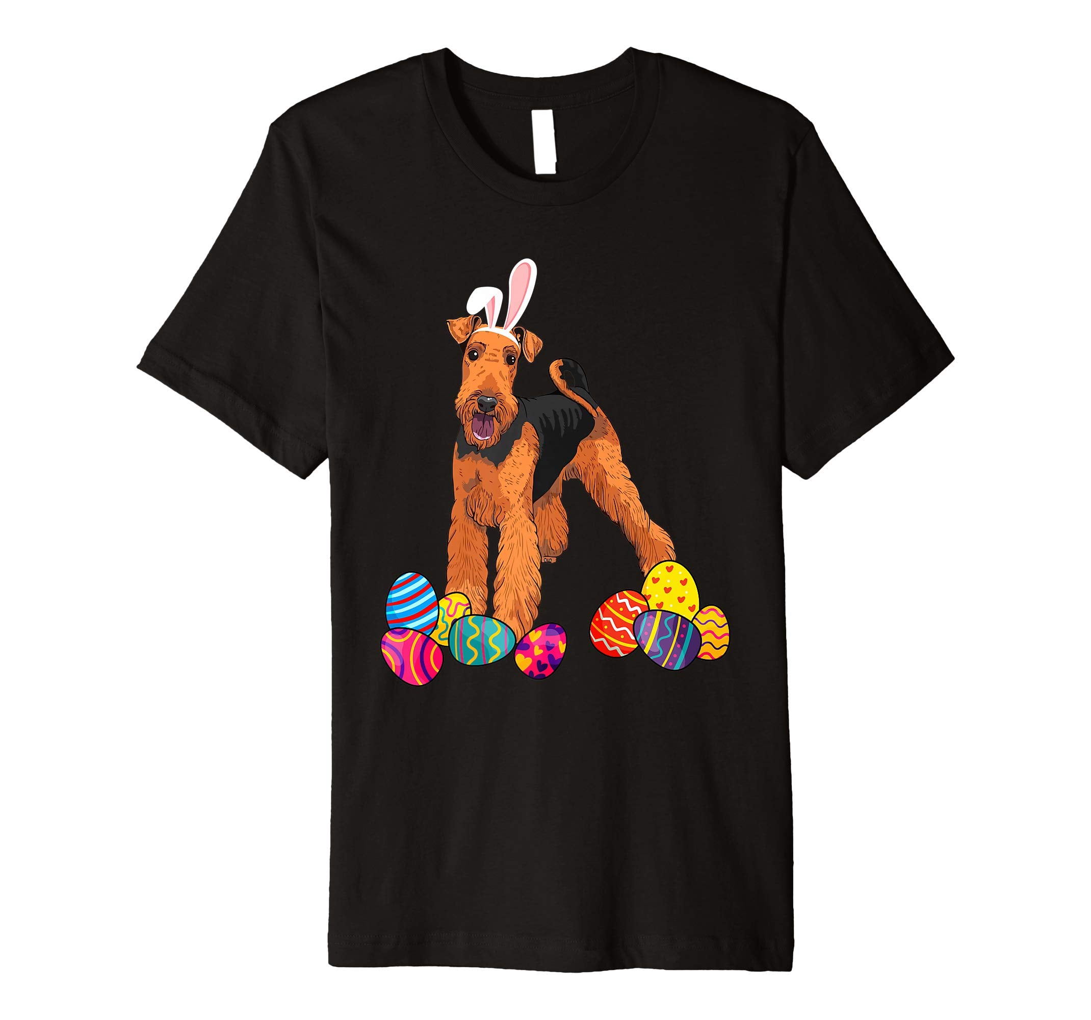 Airedale Terrier Bunny Ear With Egg Easter Easter Day Shirt