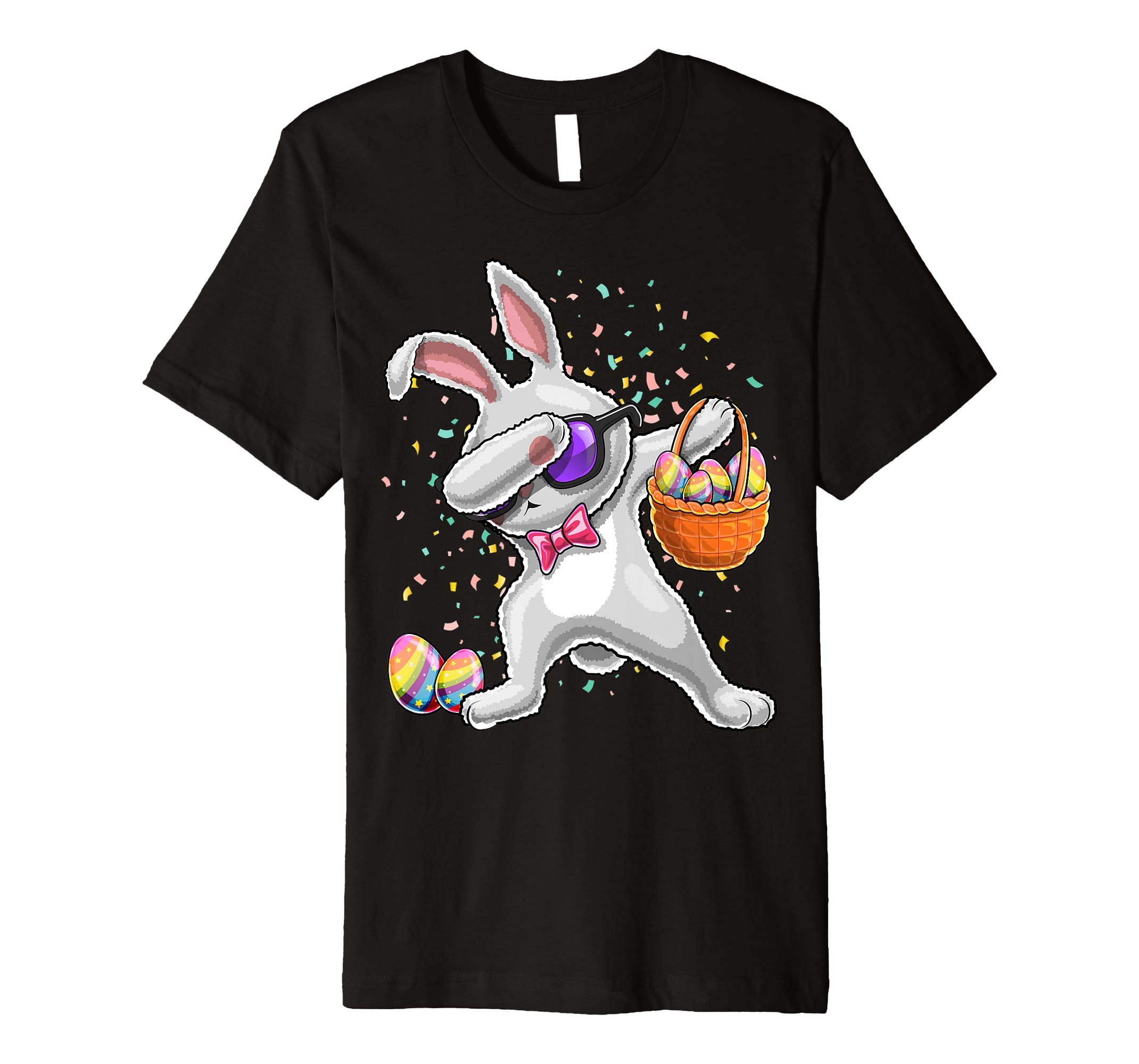 Dabbing Easter Bunny Shirt Kids Easter Egg Basket Gift Kids