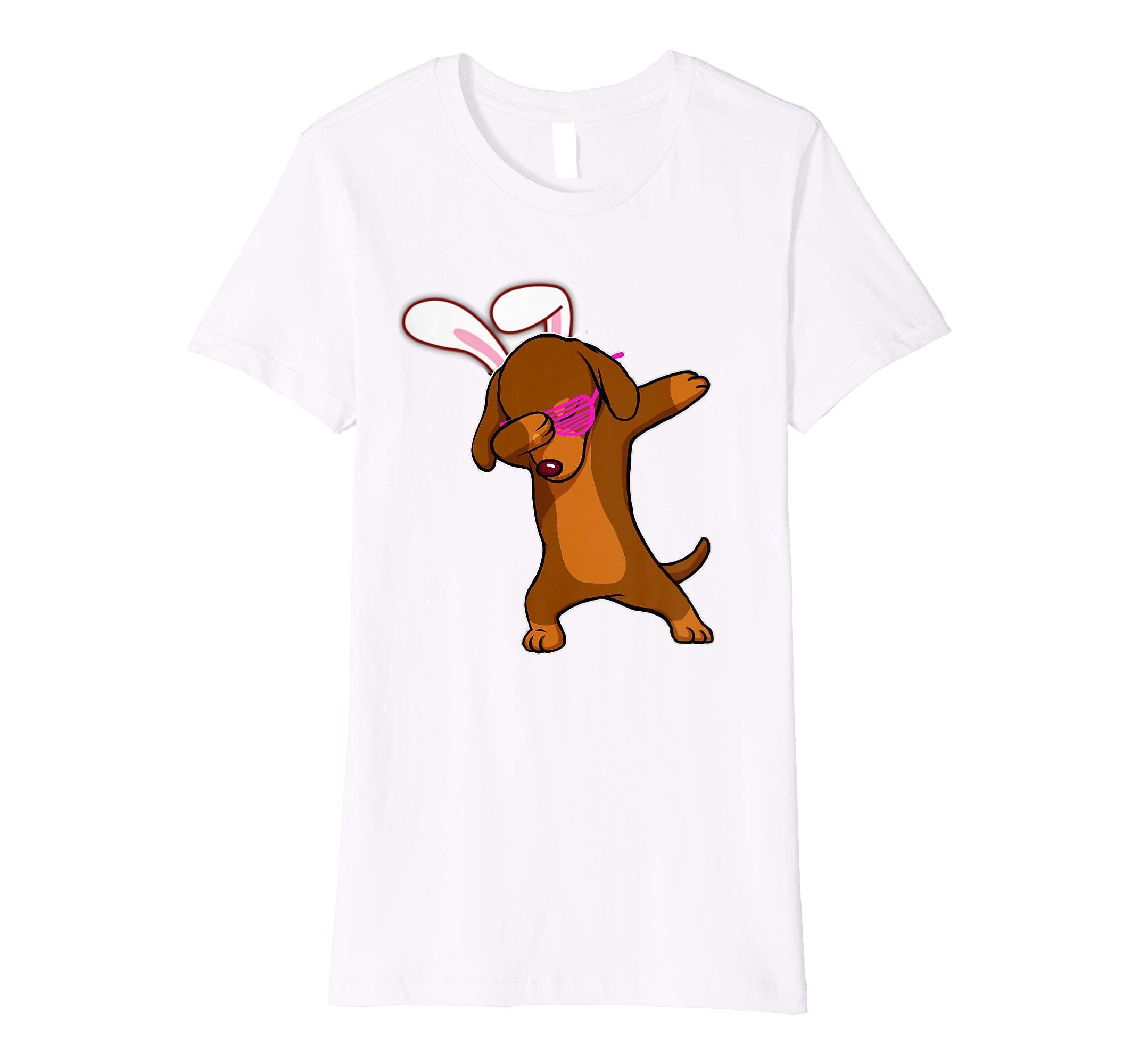 Easter Bunny Dabbing Dachshund Dog Tshirt Rabbit Ears Gift
