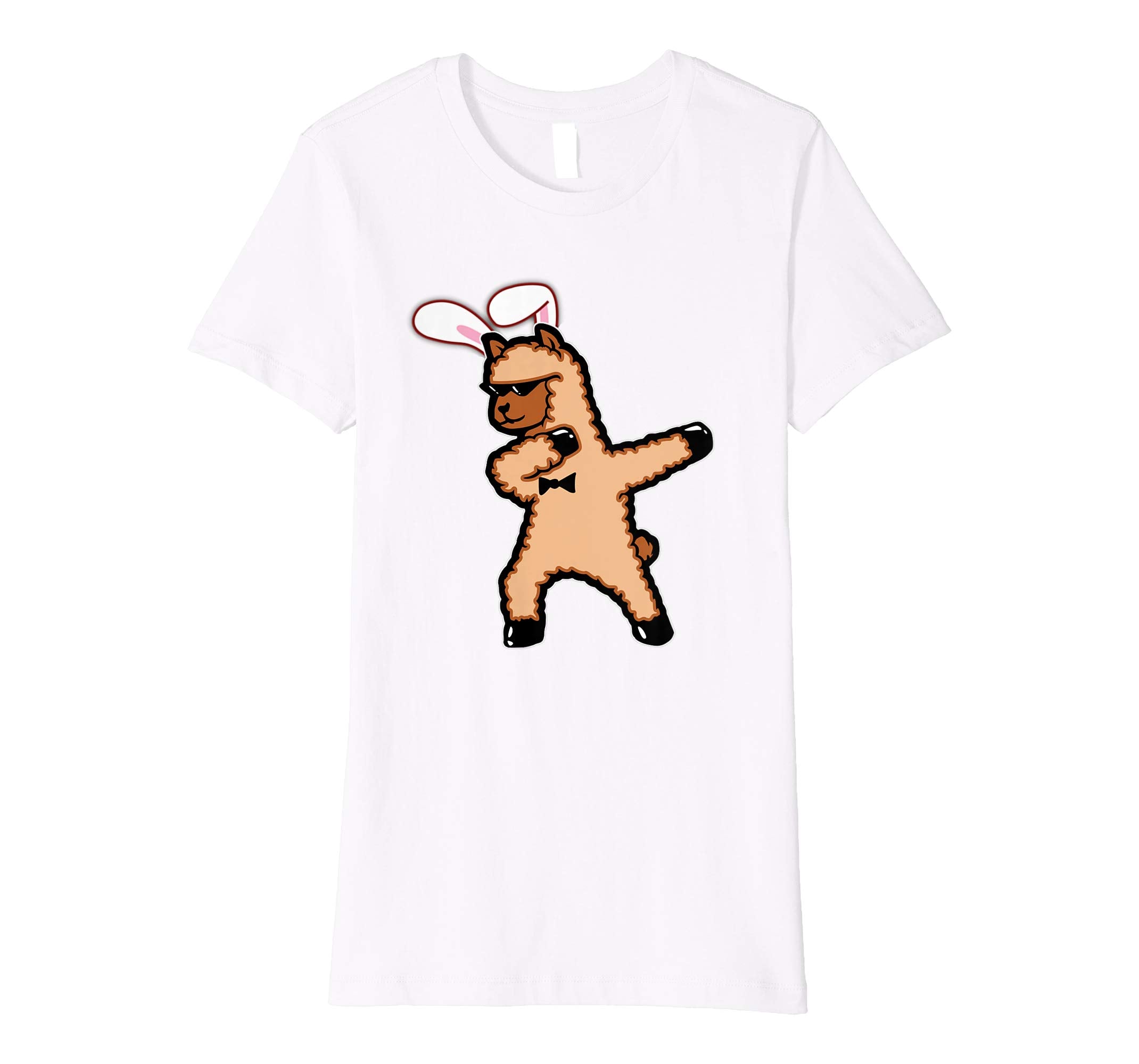 Easter Bunny Dabbing Llama Tshirt Rabbit Ears Animal Gift