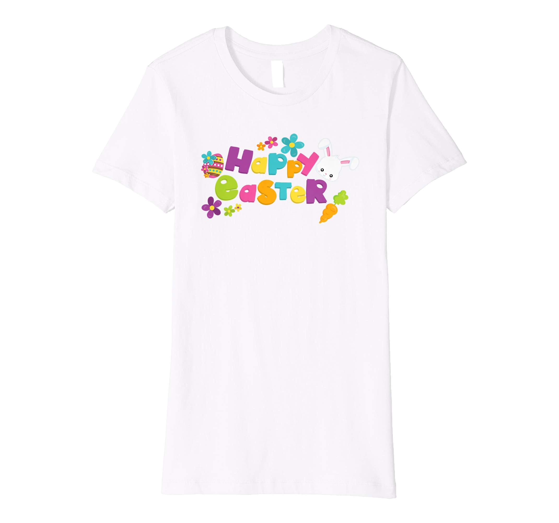 Happy Easter T-Shirt Cute Bunny Flower Carrots TShirt