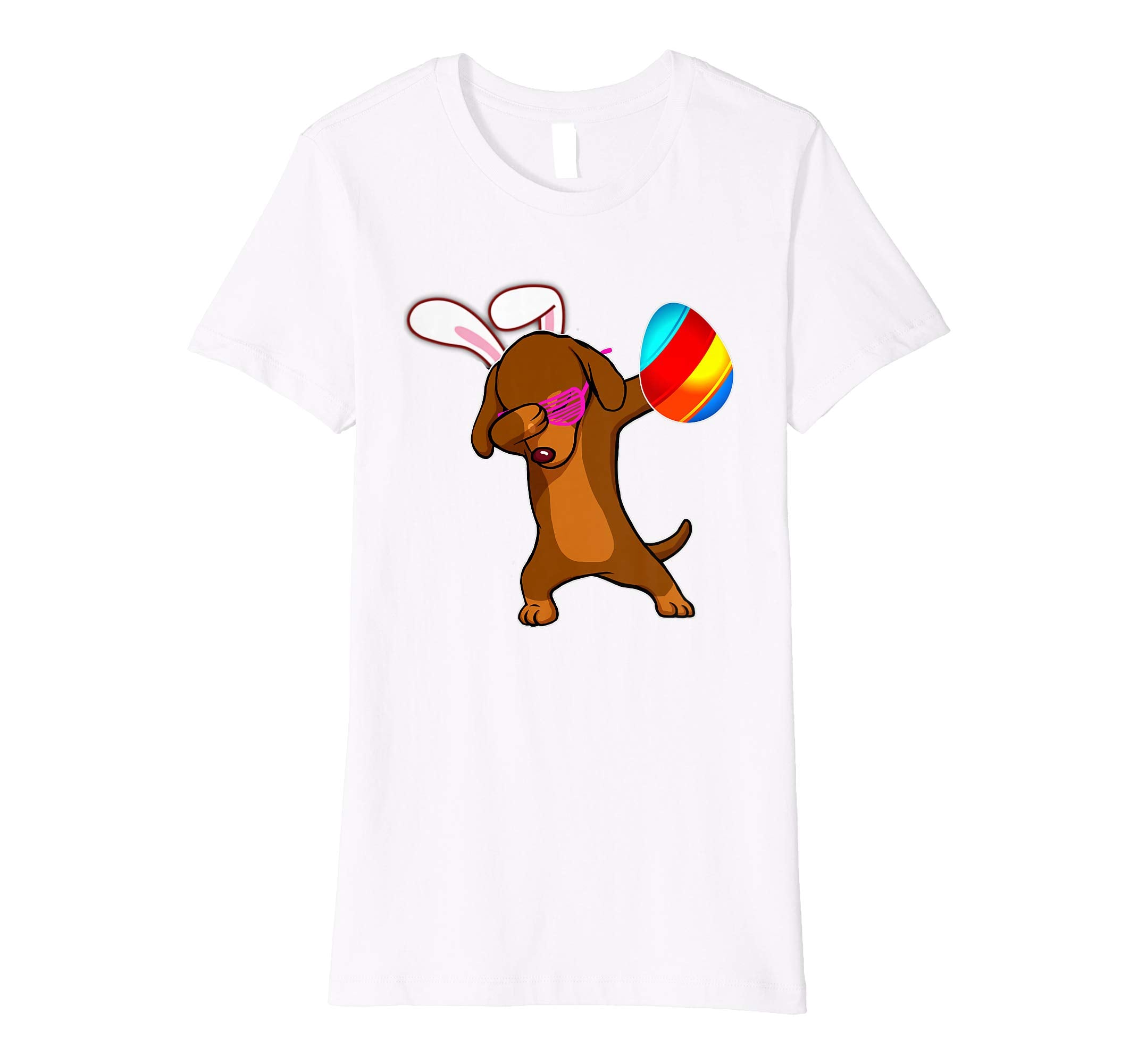 Easter Bunny Dabbing Dachshund Dog Tshirt Egg Ears Gift