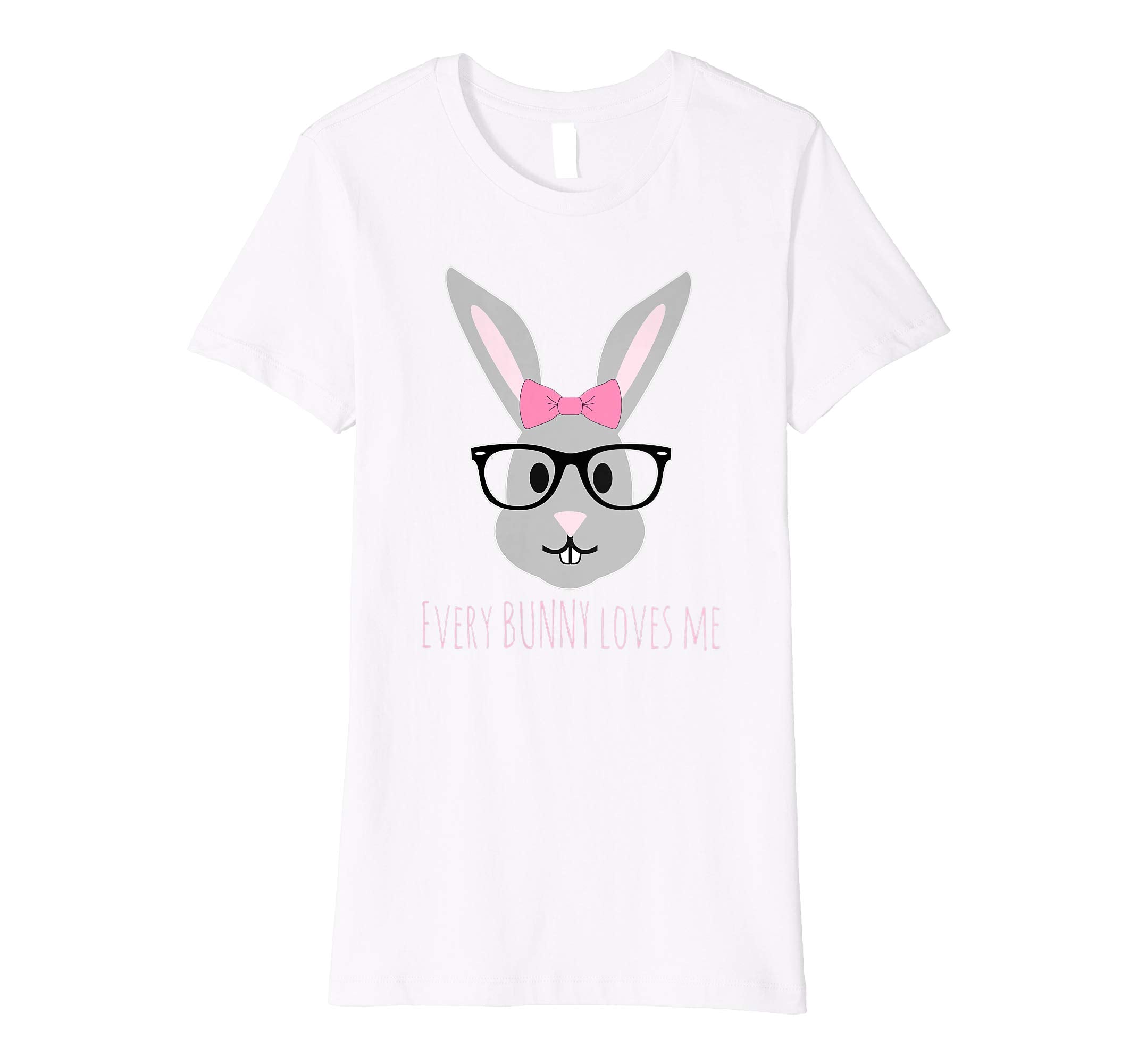 Happy Easter T-Shirt Cute Girl Bunny with Glasses TShirt