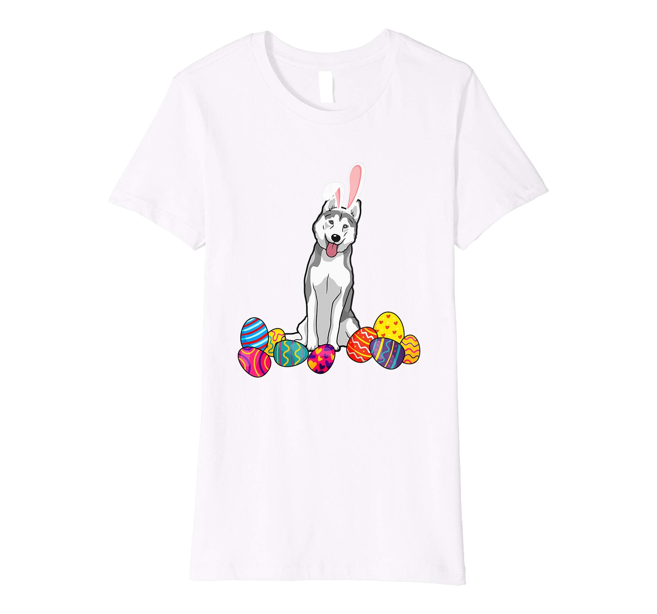 Husky Bunny Ear With Egg Easter Easter Day Shirt