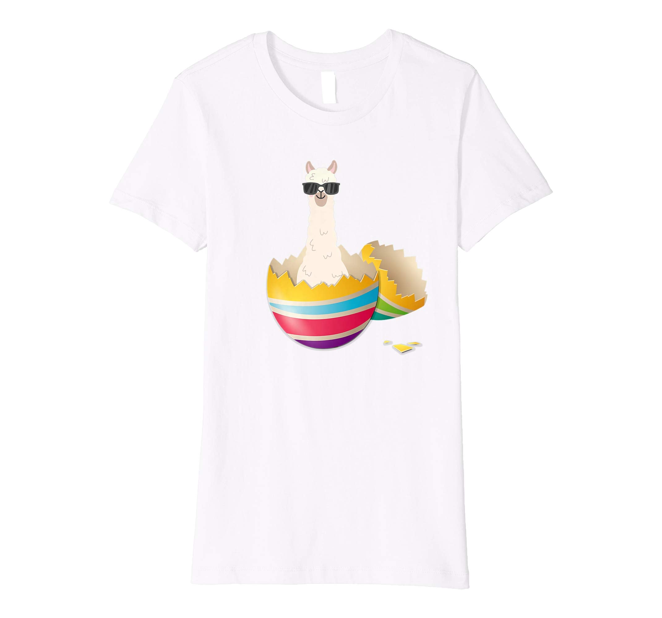 Baby Llama Hatching From Easter Egg Easter Day Shirt