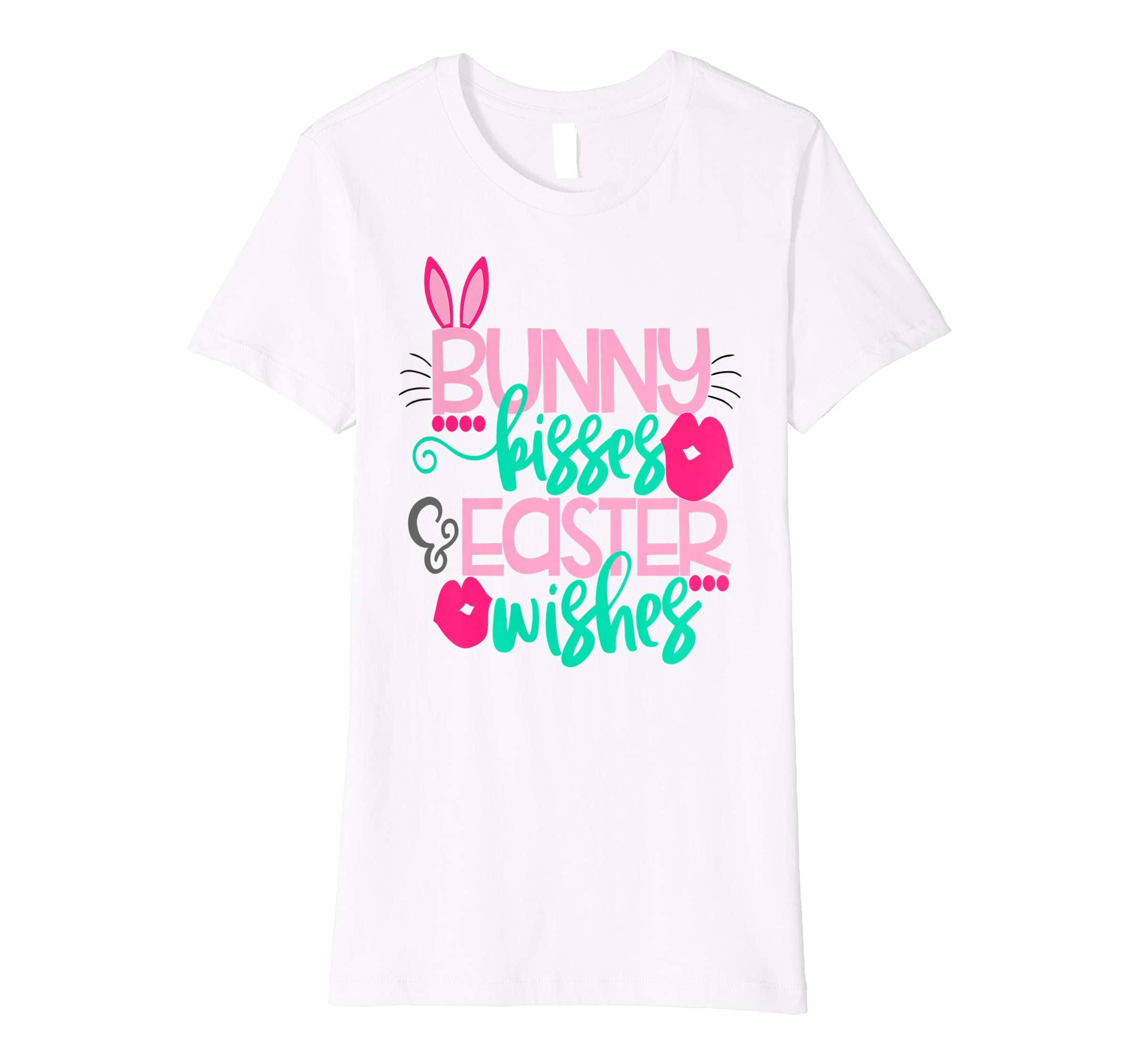 Bunny Kisses and Easter Wished Cute Easter Bunny Shirt Girls
