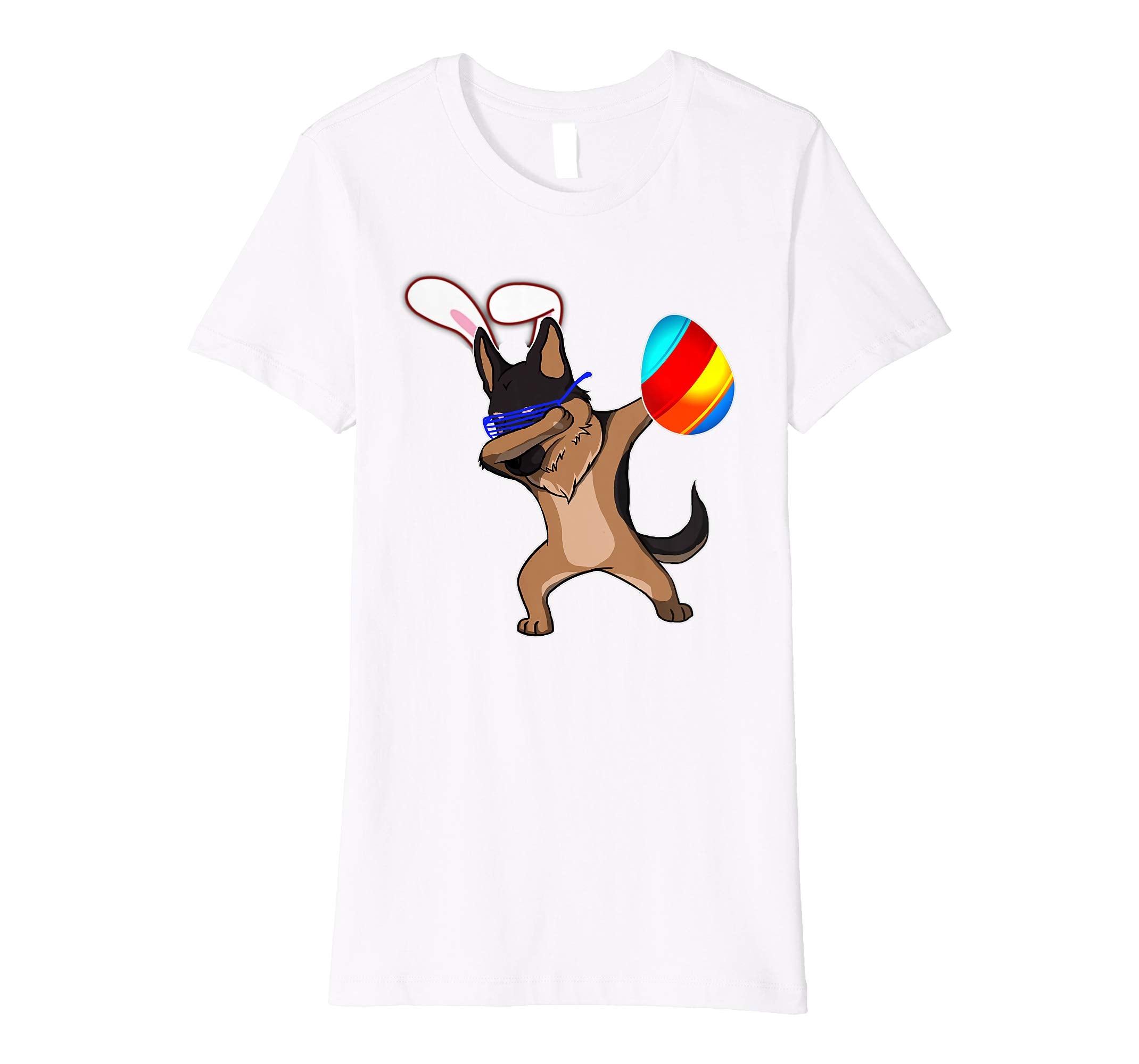 Easter Bunny Dabbing German Shepherd Dog Tshirt Egg Ears